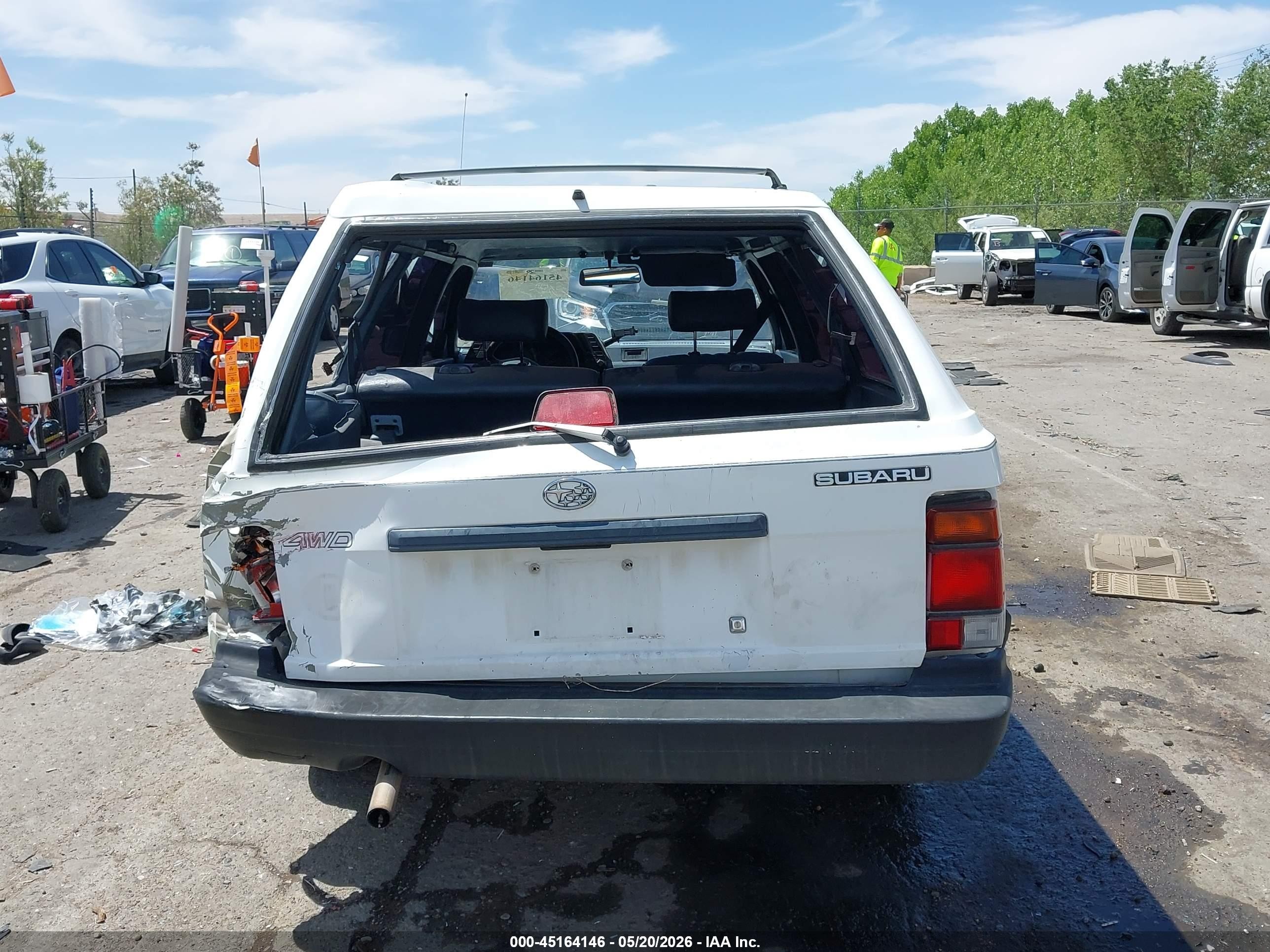 1993 Subaru Loyale White vin: JF2AN52B0PD411047