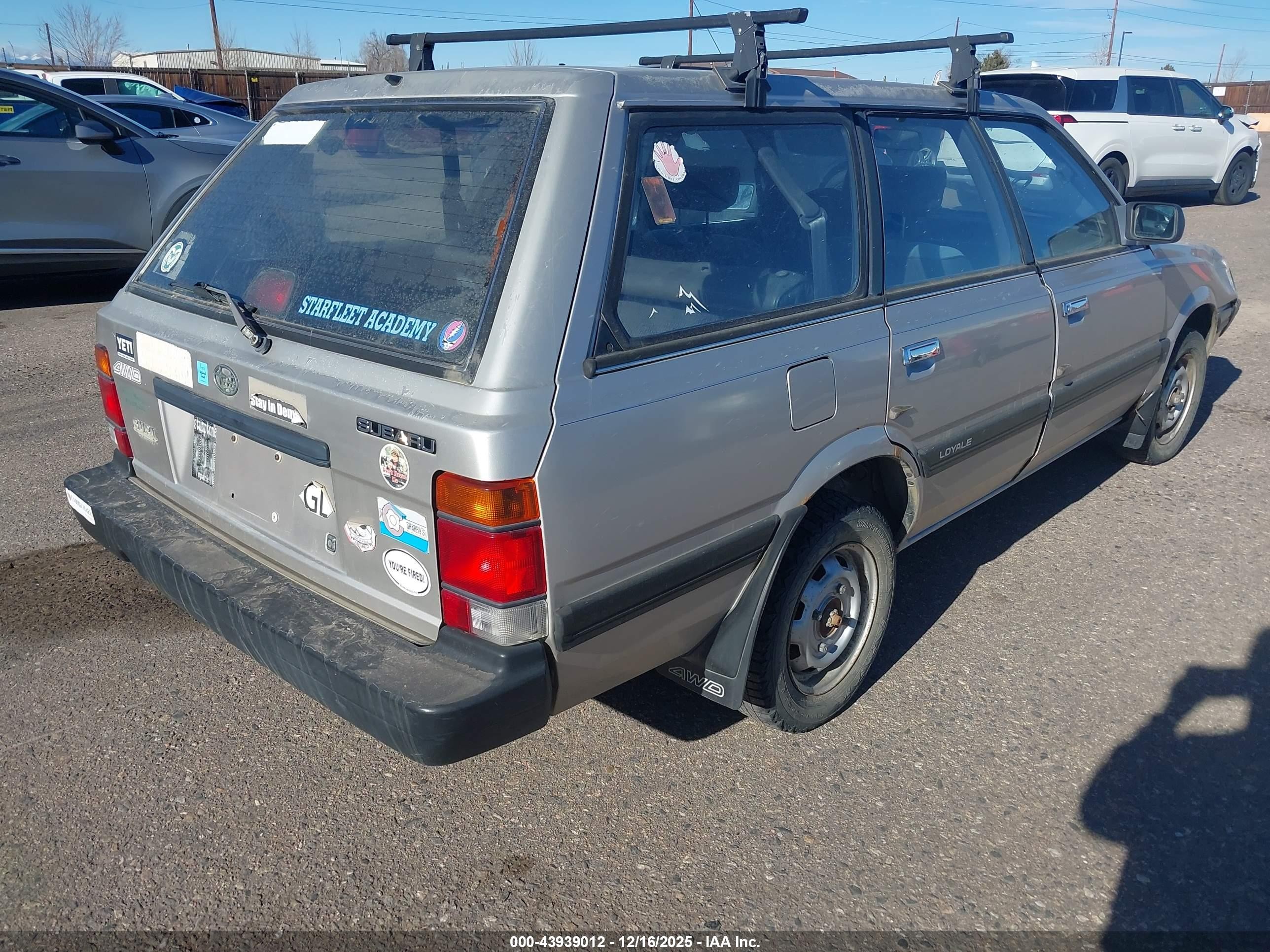 1991 Subaru Loyale   Silver vin: JF2AN52B1MD415121