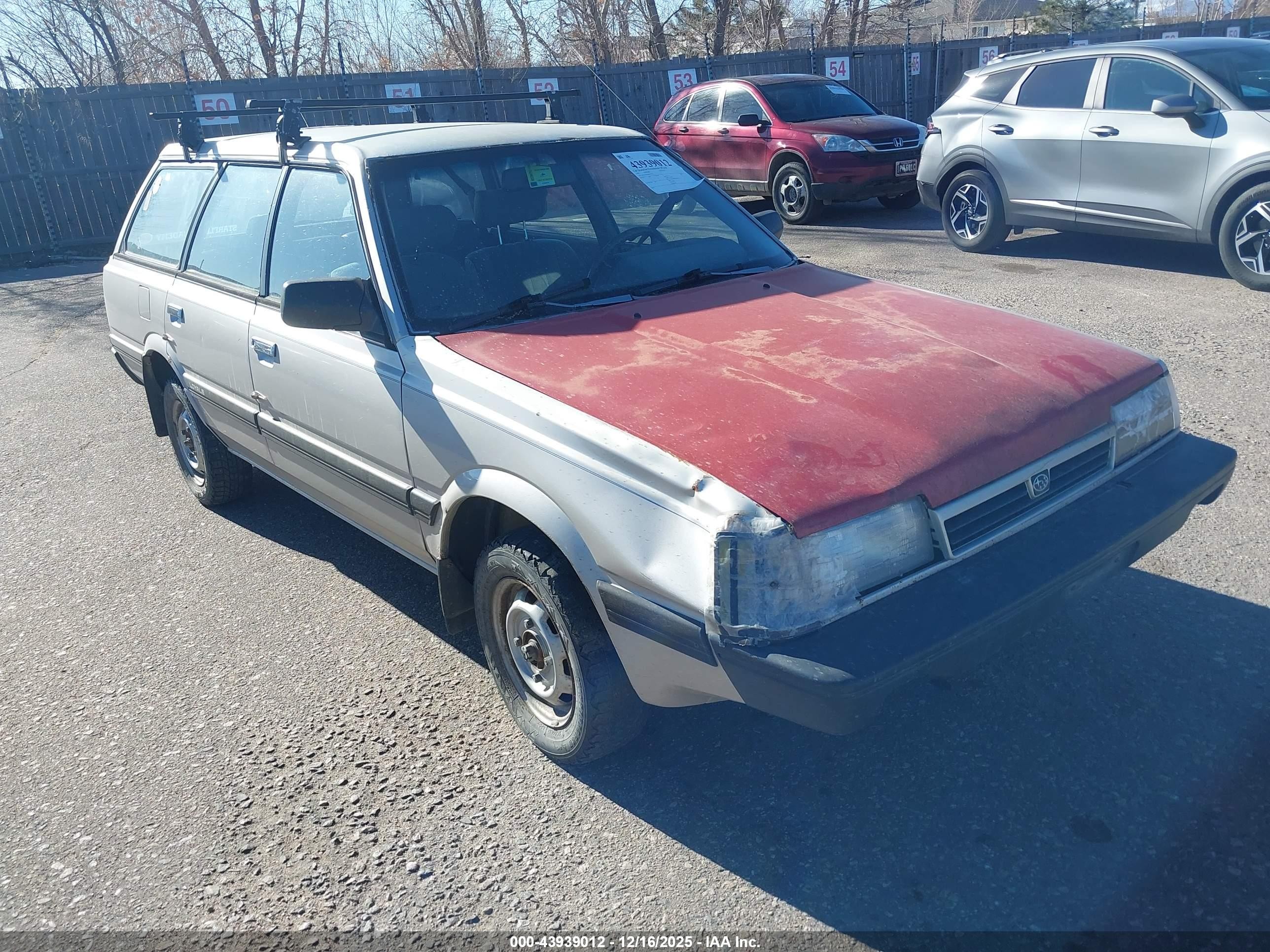 1991 Subaru Loyale   Silver vin: JF2AN52B1MD415121