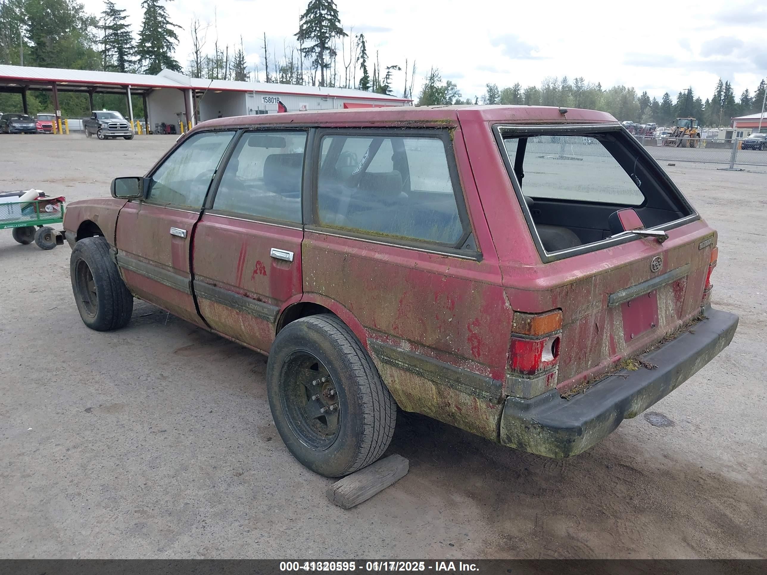 1991 Subaru Loyale   Red vin: JF2AN52B8MD405766