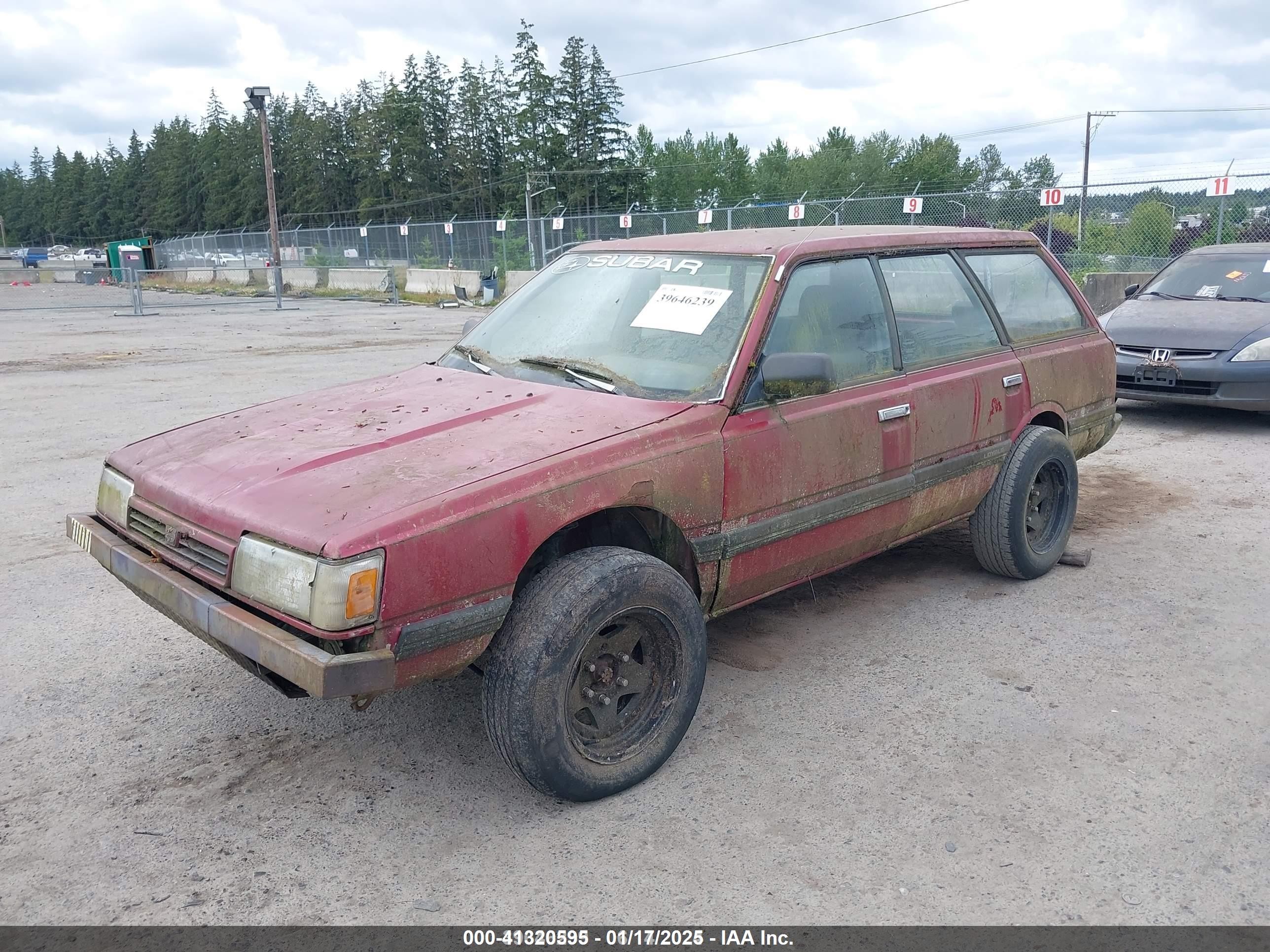 1991 Subaru Loyale   Red vin: JF2AN52B8MD405766