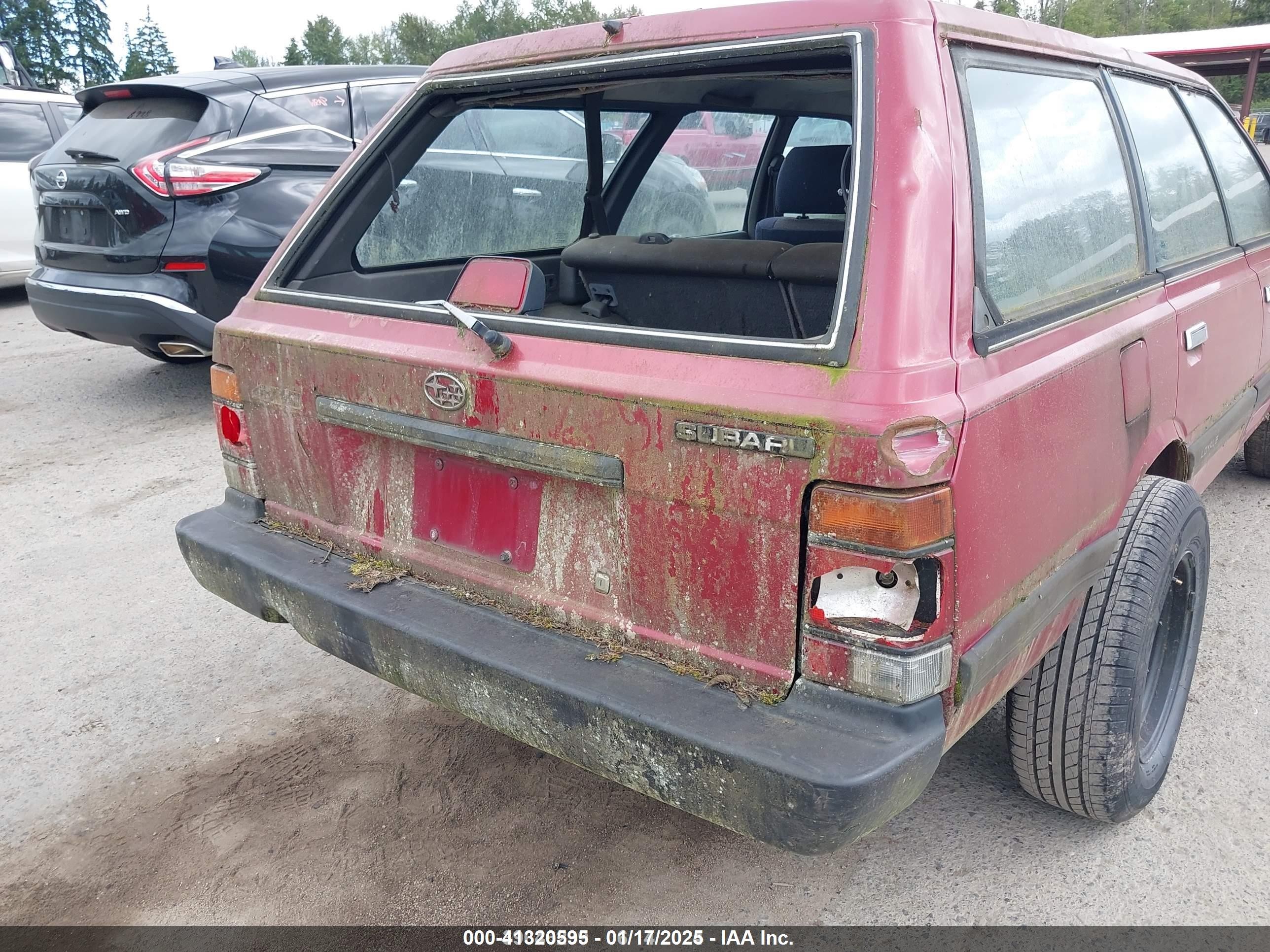 1991 Subaru Loyale   Red vin: JF2AN52B8MD405766