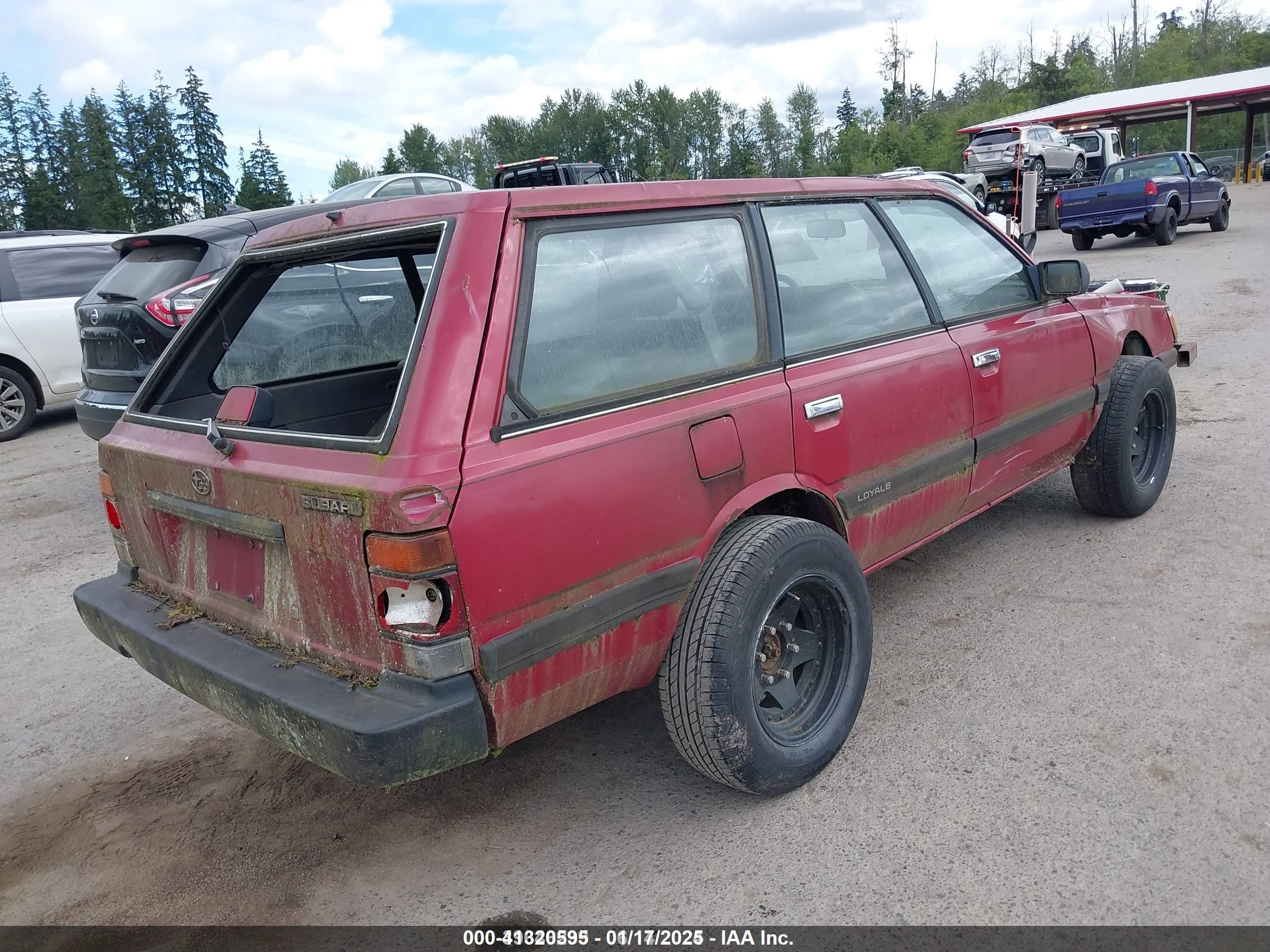 1991 Subaru Loyale   Red vin: JF2AN52B8MD405766