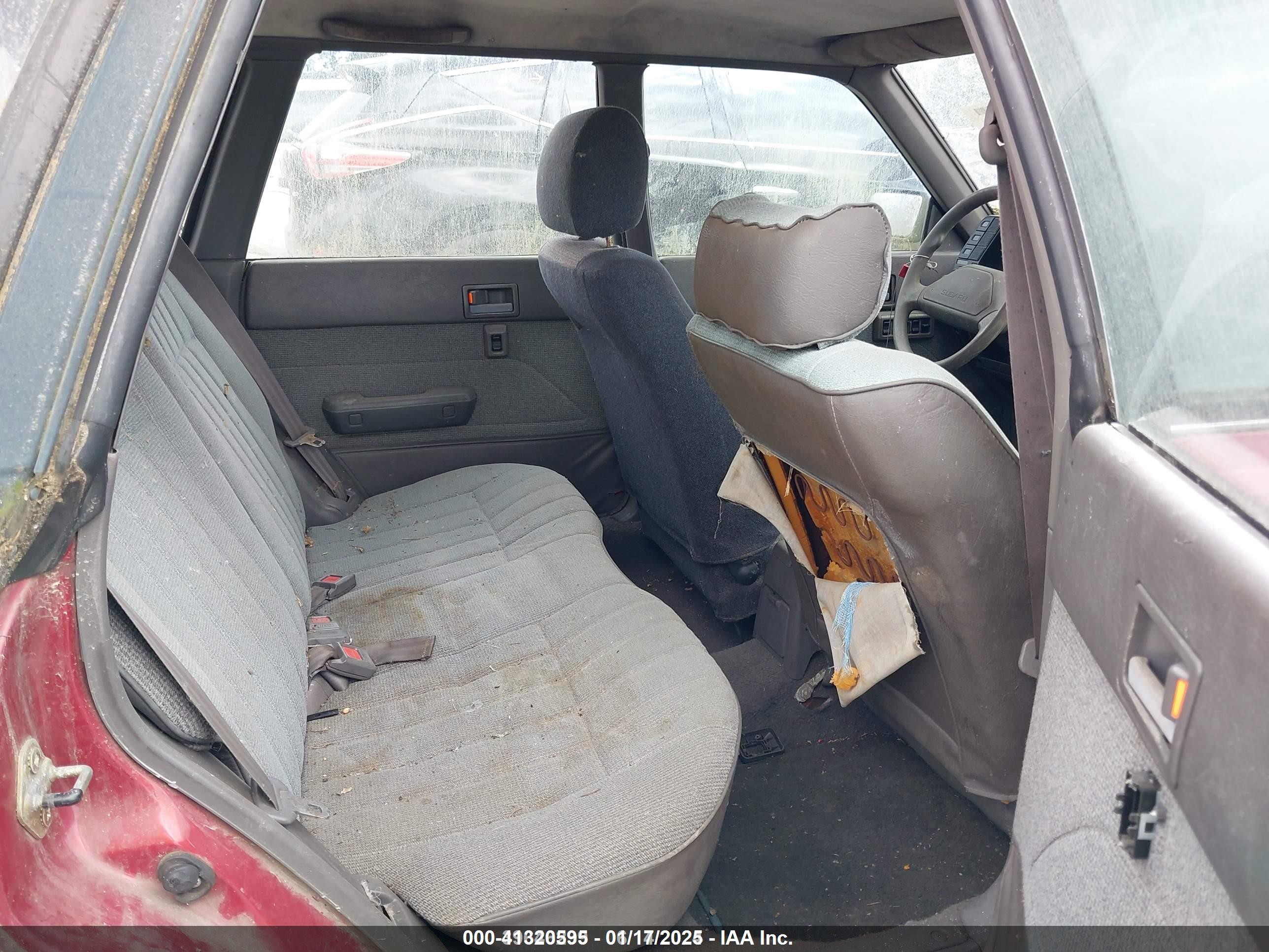 1991 Subaru Loyale   Red vin: JF2AN52B8MD405766