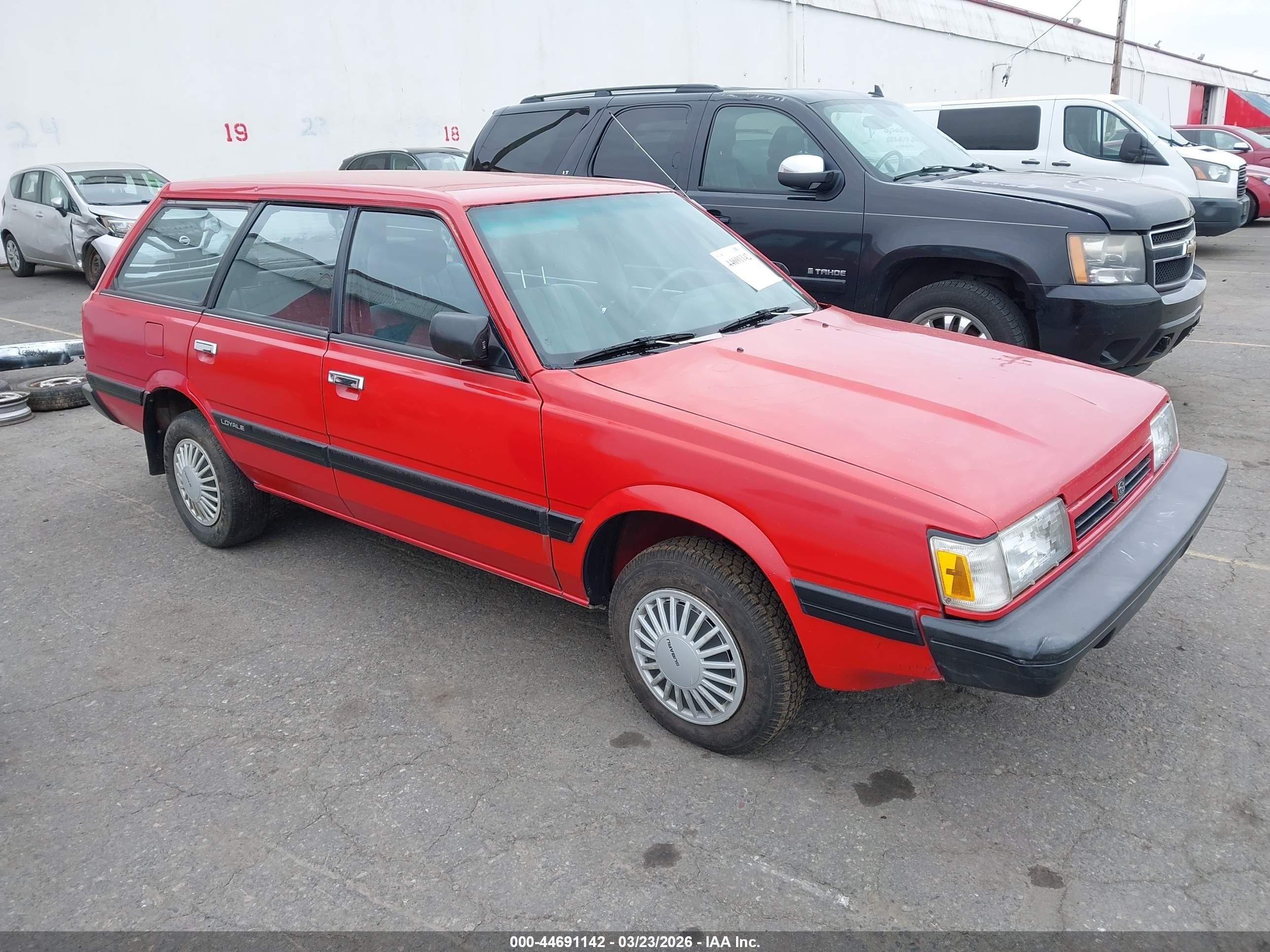 1990 Subaru Loyale   Red vin: JF2AN52B9LD405810
