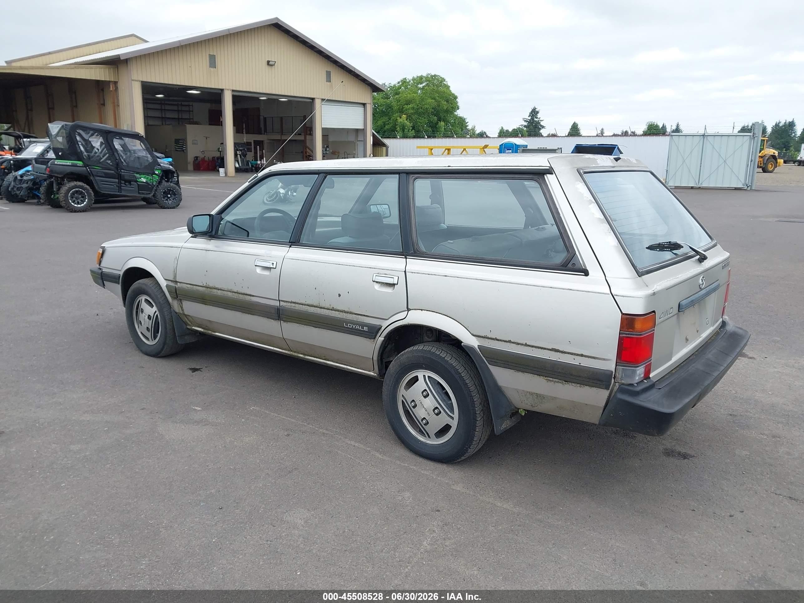 1990 Subaru Loyale Silver vin: JF2AN52B9LD408643