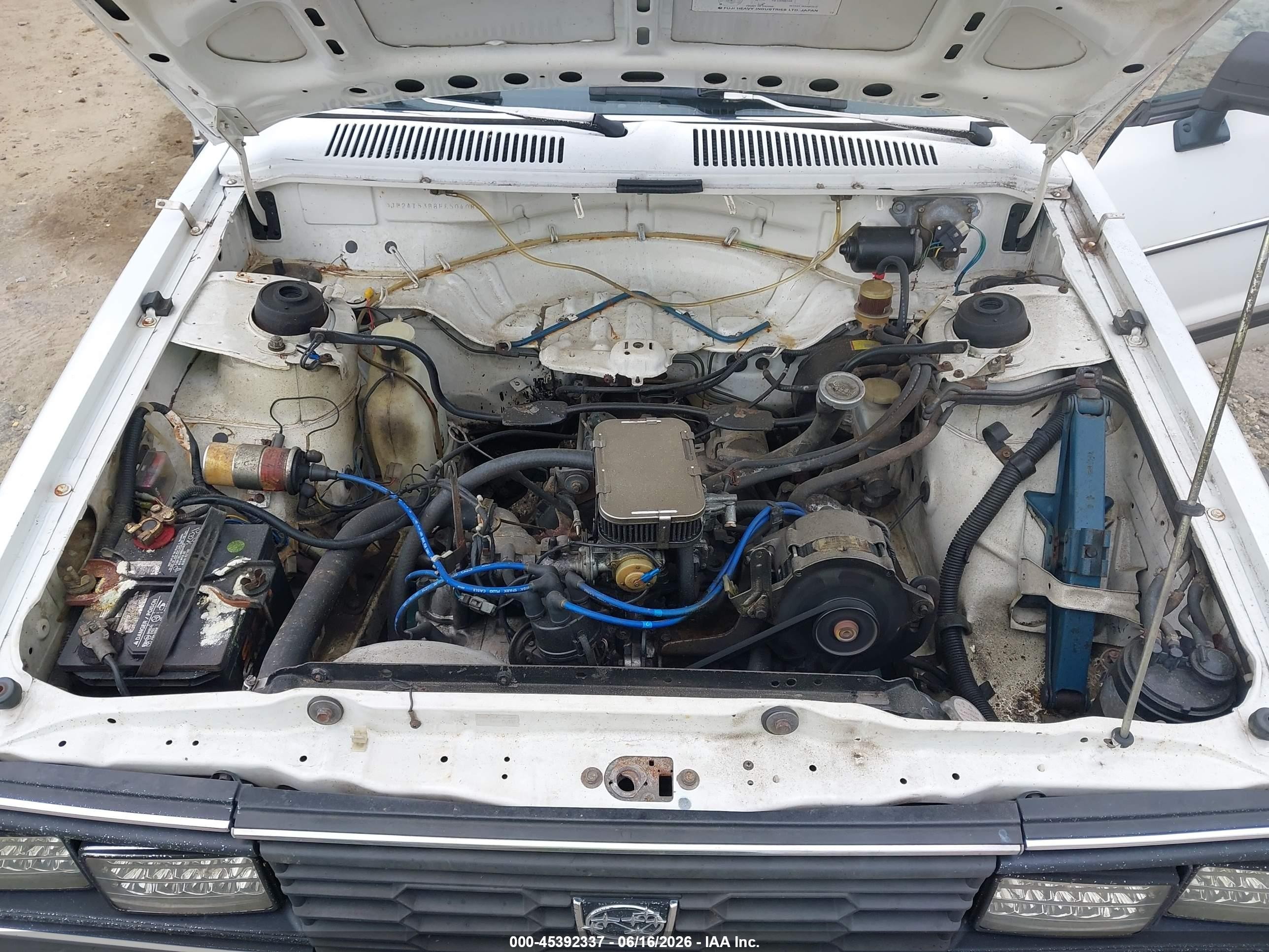 1985 Subaru Brat Gl White vin: JF2AT53B8FE504086