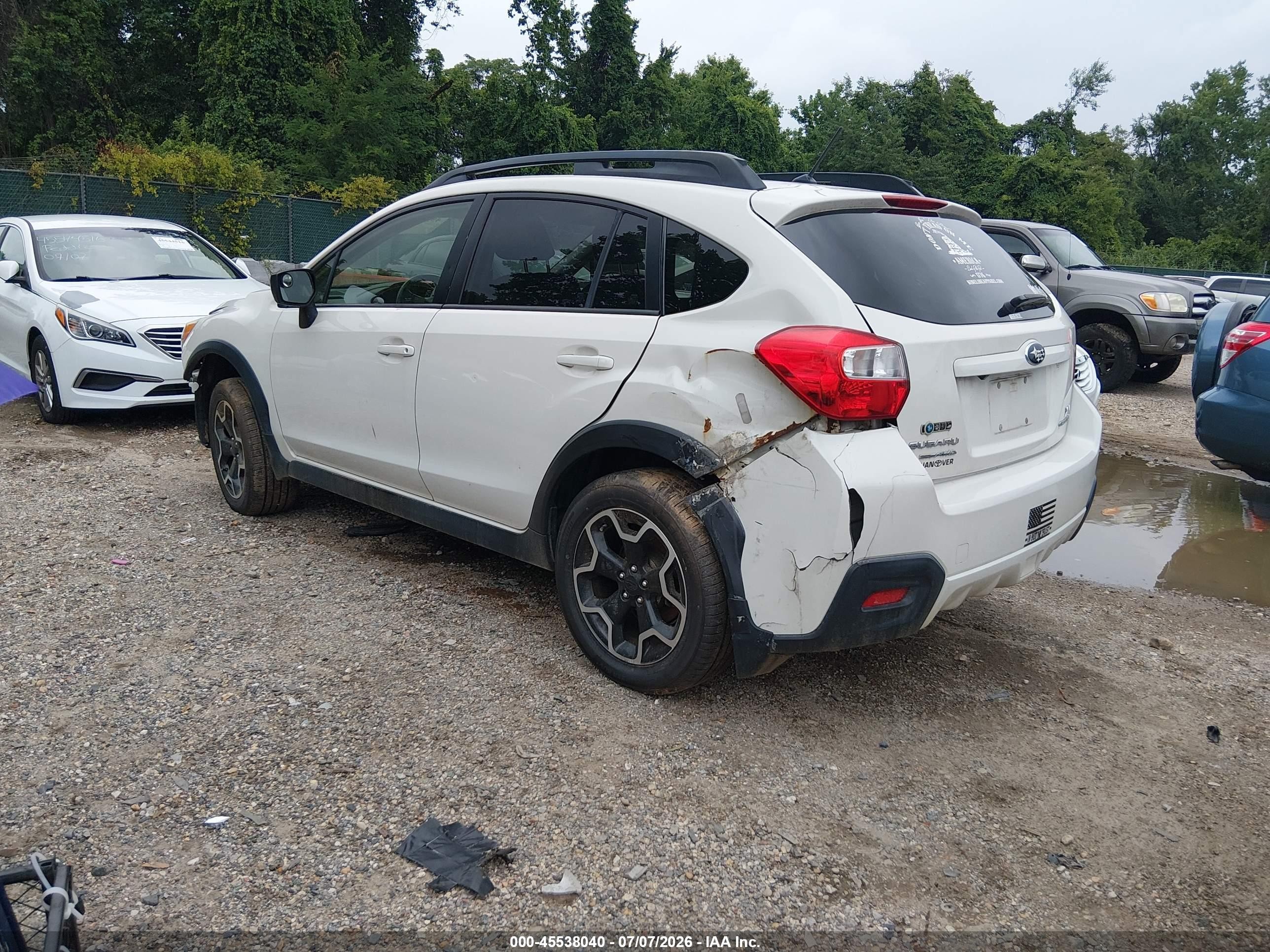 2015 Subaru Xv Crosstrek 2.0i White vin: JF2GPAAC1F9307109
