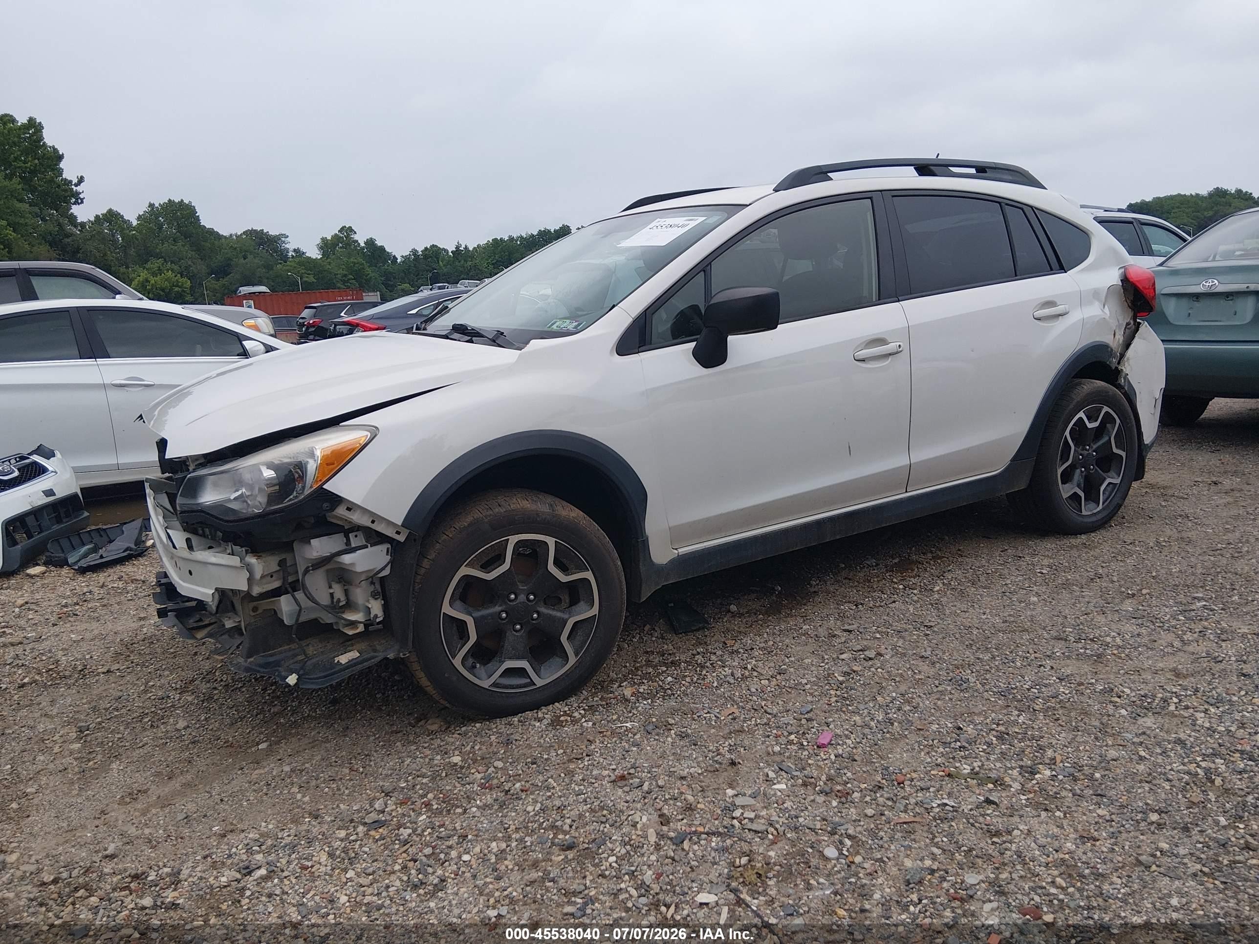 2015 Subaru Xv Crosstrek 2.0i White vin: JF2GPAAC1F9307109