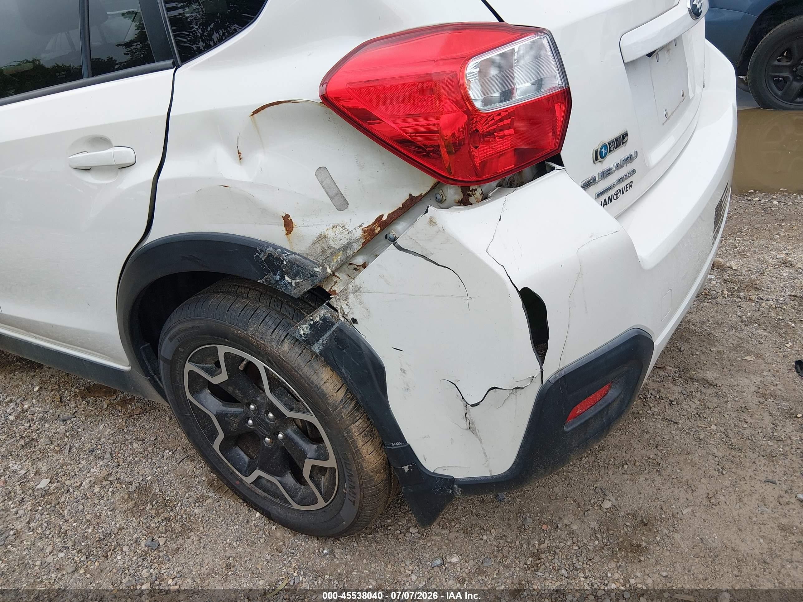 2015 Subaru Xv Crosstrek 2.0i White vin: JF2GPAAC1F9307109