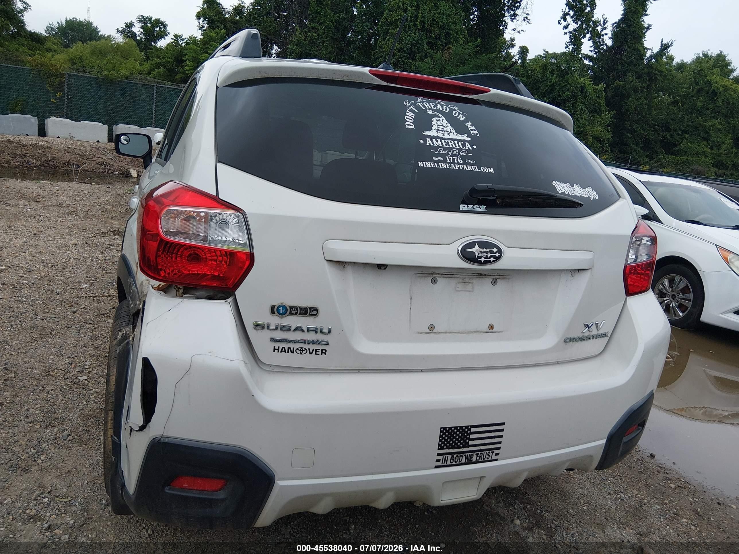 2015 Subaru Xv Crosstrek 2.0i White vin: JF2GPAAC1F9307109