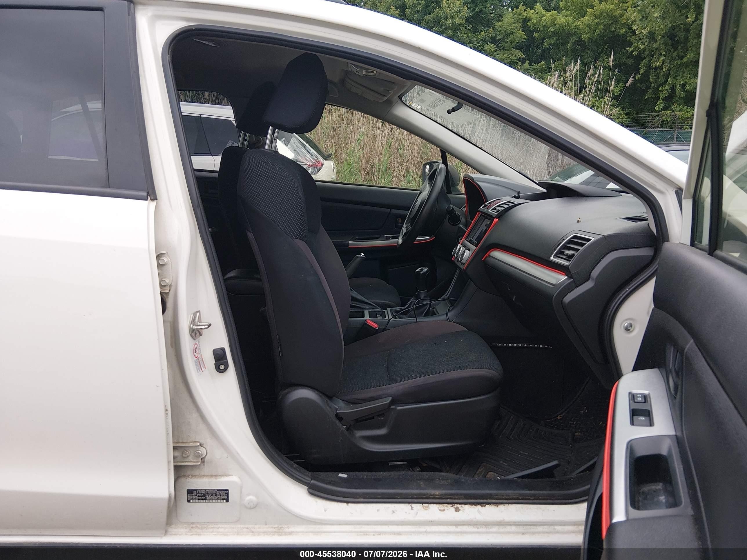 2015 Subaru Xv Crosstrek 2.0i White vin: JF2GPAAC1F9307109