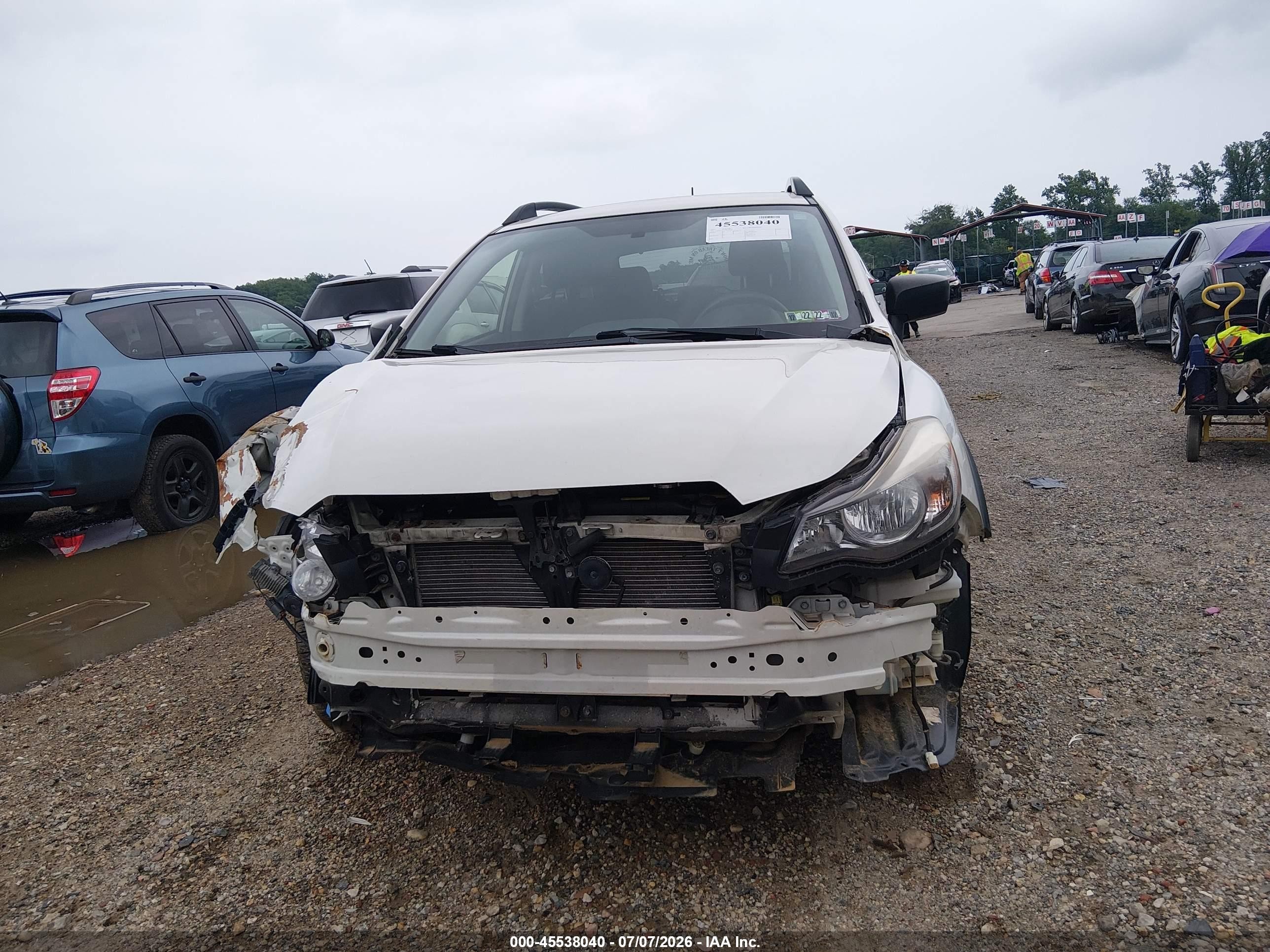 2015 Subaru Xv Crosstrek 2.0i White vin: JF2GPAAC1F9307109
