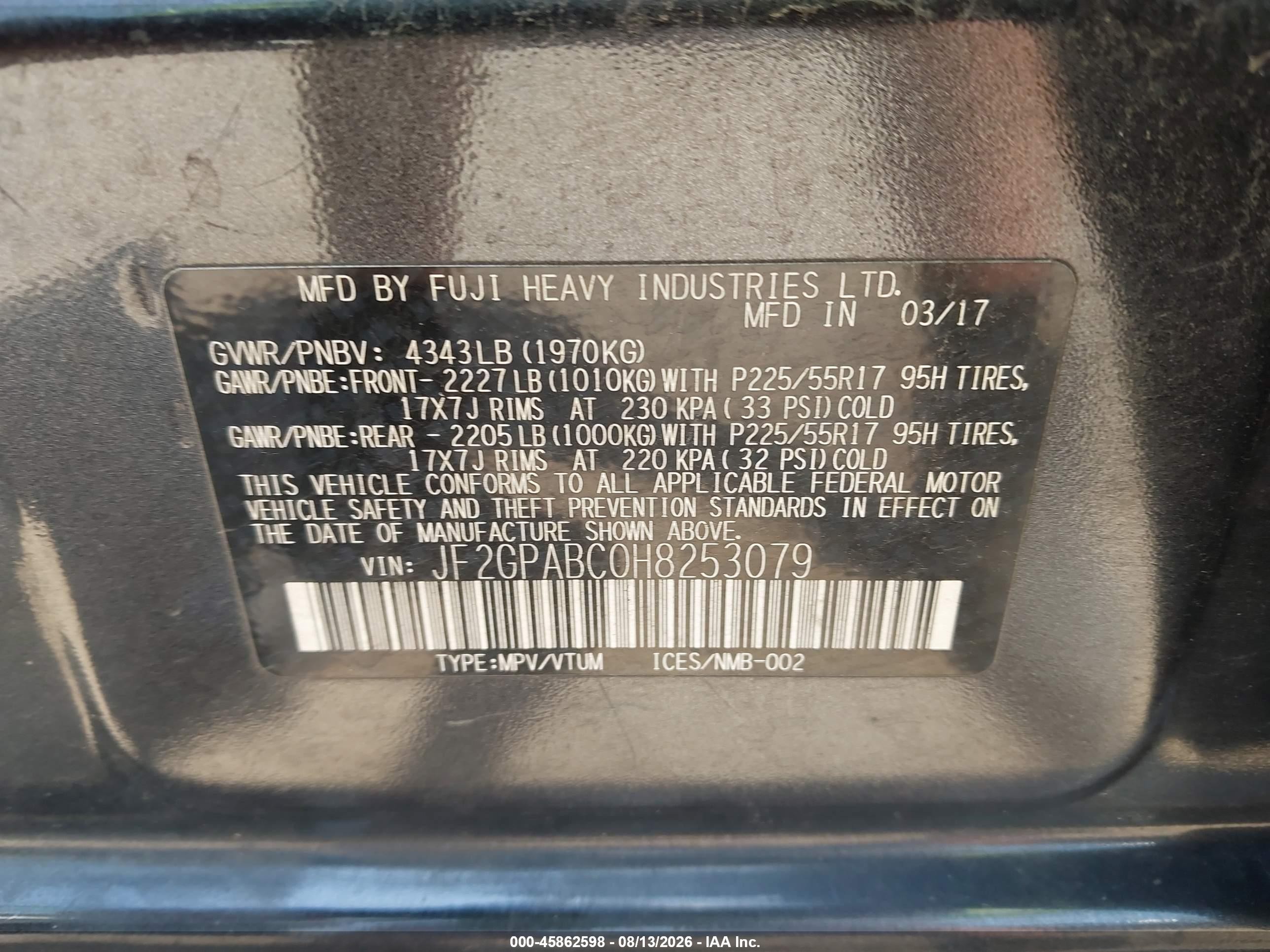 2017 Subaru Crosstrek 2.0i Premium Silver vin: JF2GPABC0H8253079