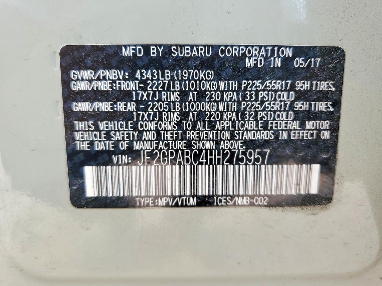2017 Subaru Crosstrek Premium Green vin: JF2GPABC4HH275957