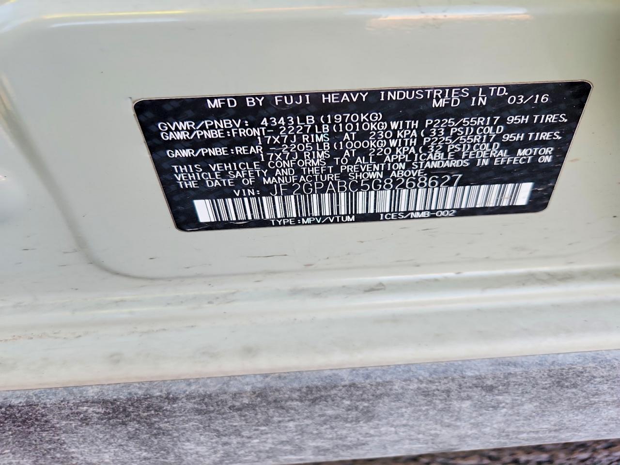 2016 Subaru Crosstrek Premium Green vin: JF2GPABC5G8268627