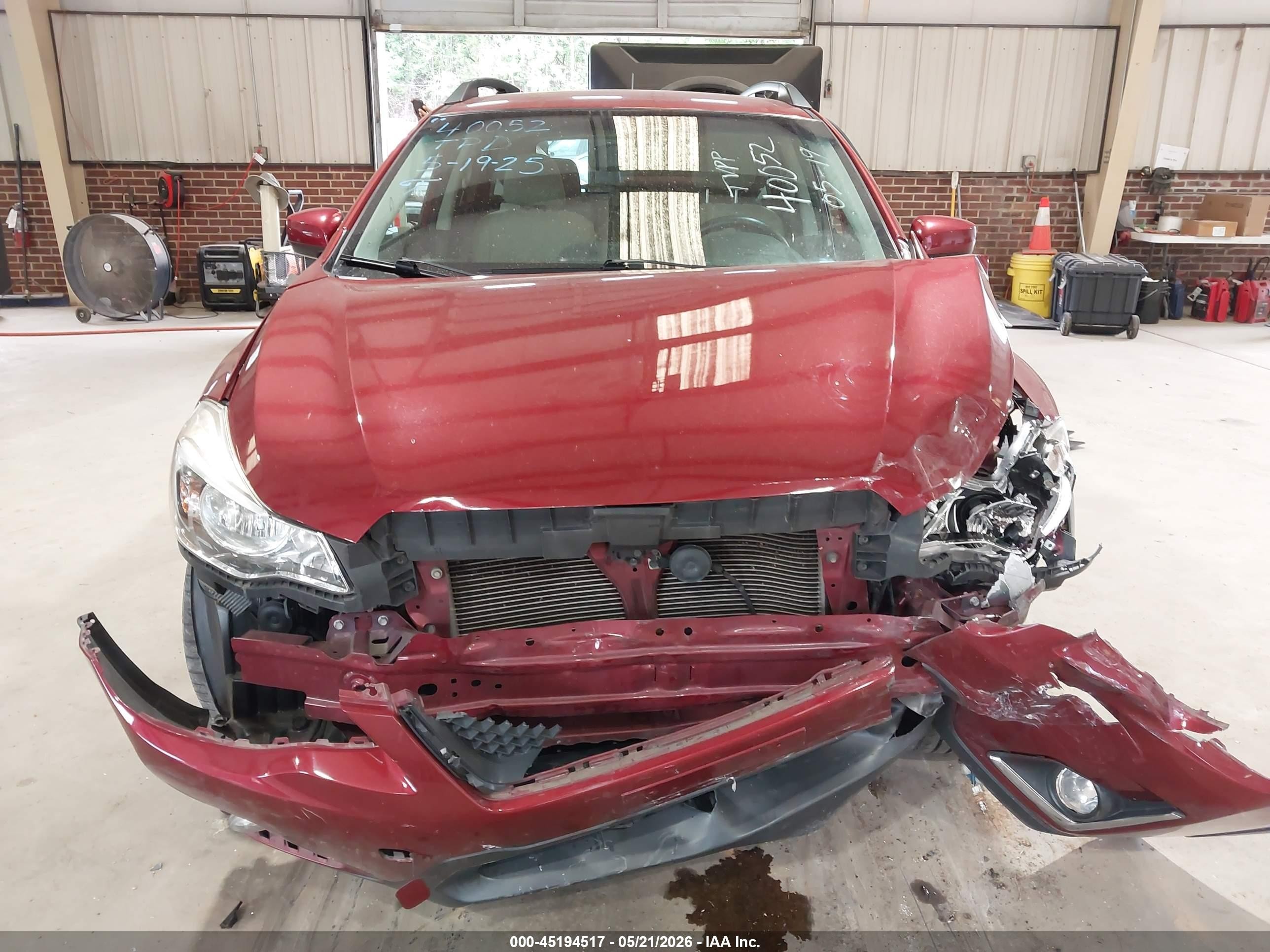 2016 Subaru Crosstrek 2.0i Premium Burgundy vin: JF2GPABC9G8207068