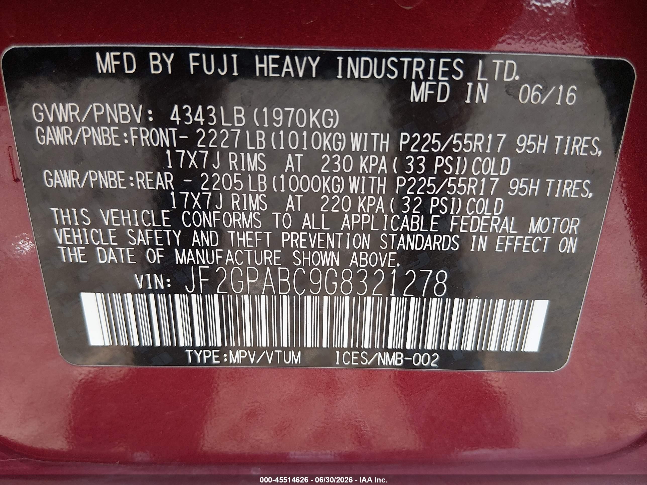 2016 Subaru Crosstrek 2.0i Premium Red vin: JF2GPABC9G8321278
