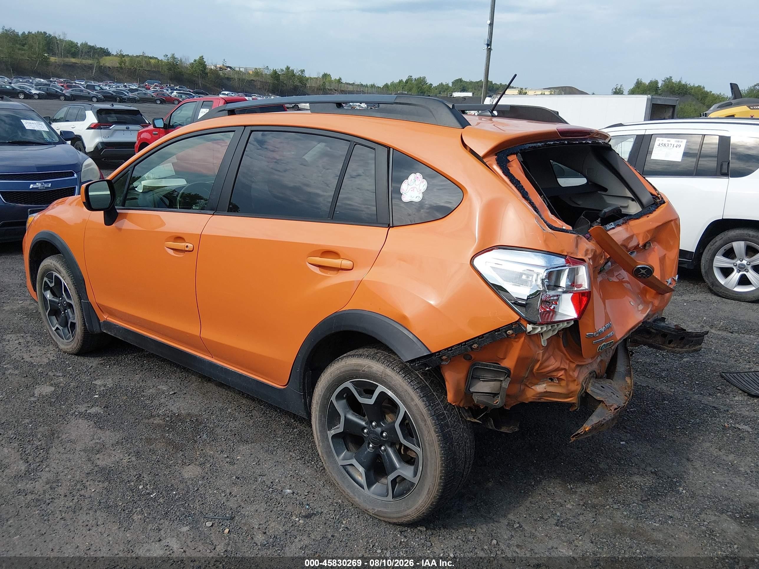 2014 Subaru Xv Crosstrek 2.0i Premium Orange vin: JF2GPACC0E8218696