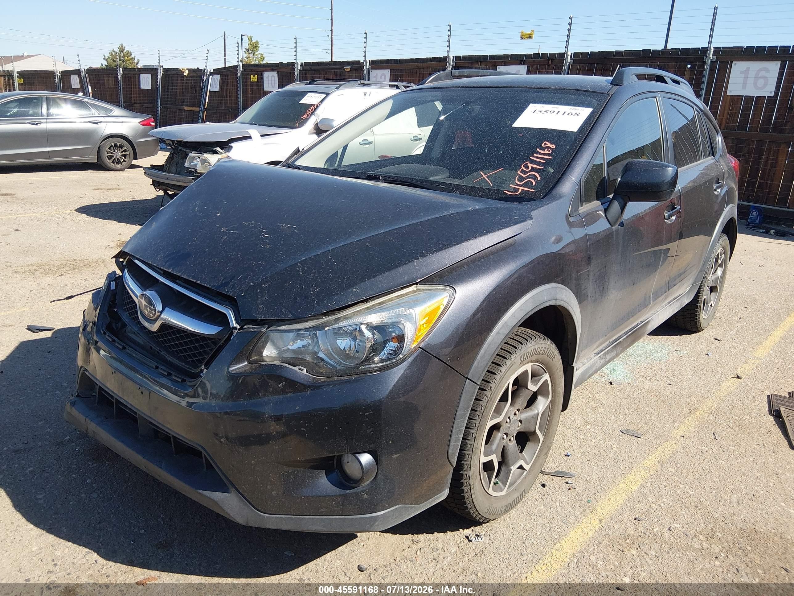 2014 Subaru Xv Crosstrek 2.0i Premium Gray vin: JF2GPACC0E8286612