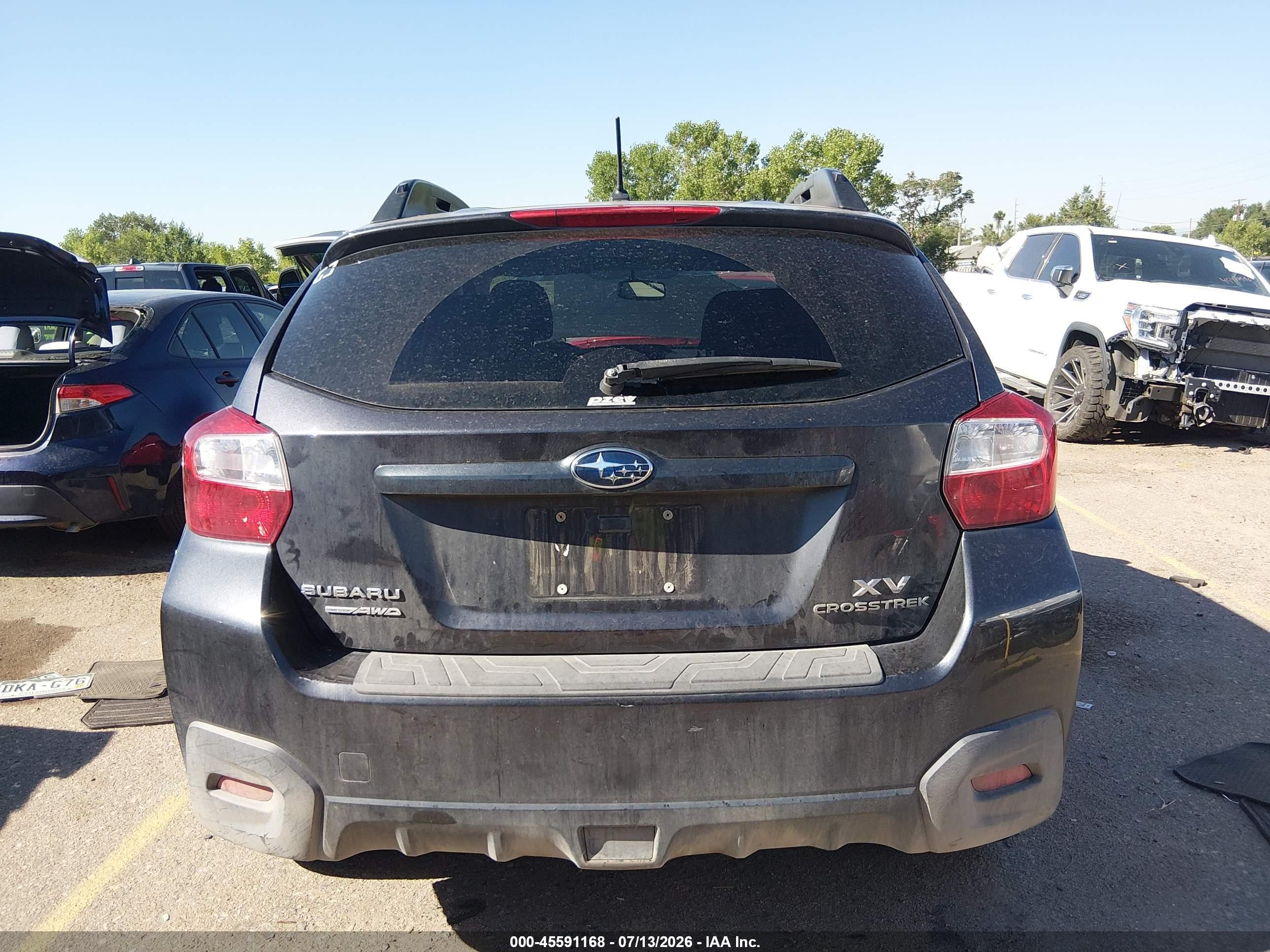 2014 Subaru Xv Crosstrek 2.0i Premium Gray vin: JF2GPACC0E8286612