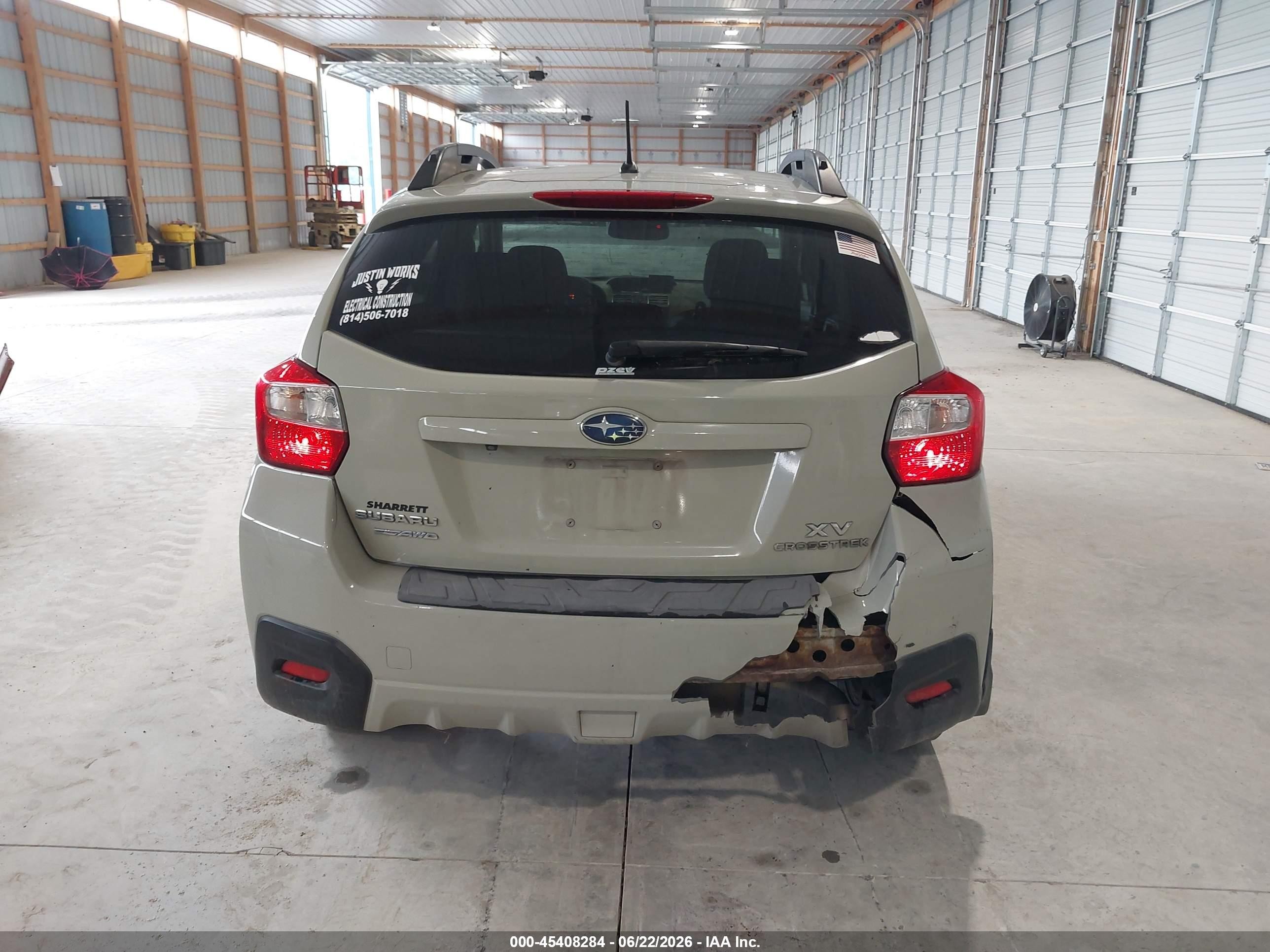 2015 Subaru Xv Crosstrek 2.0i Premium Beige vin: JF2GPACC0F9310175