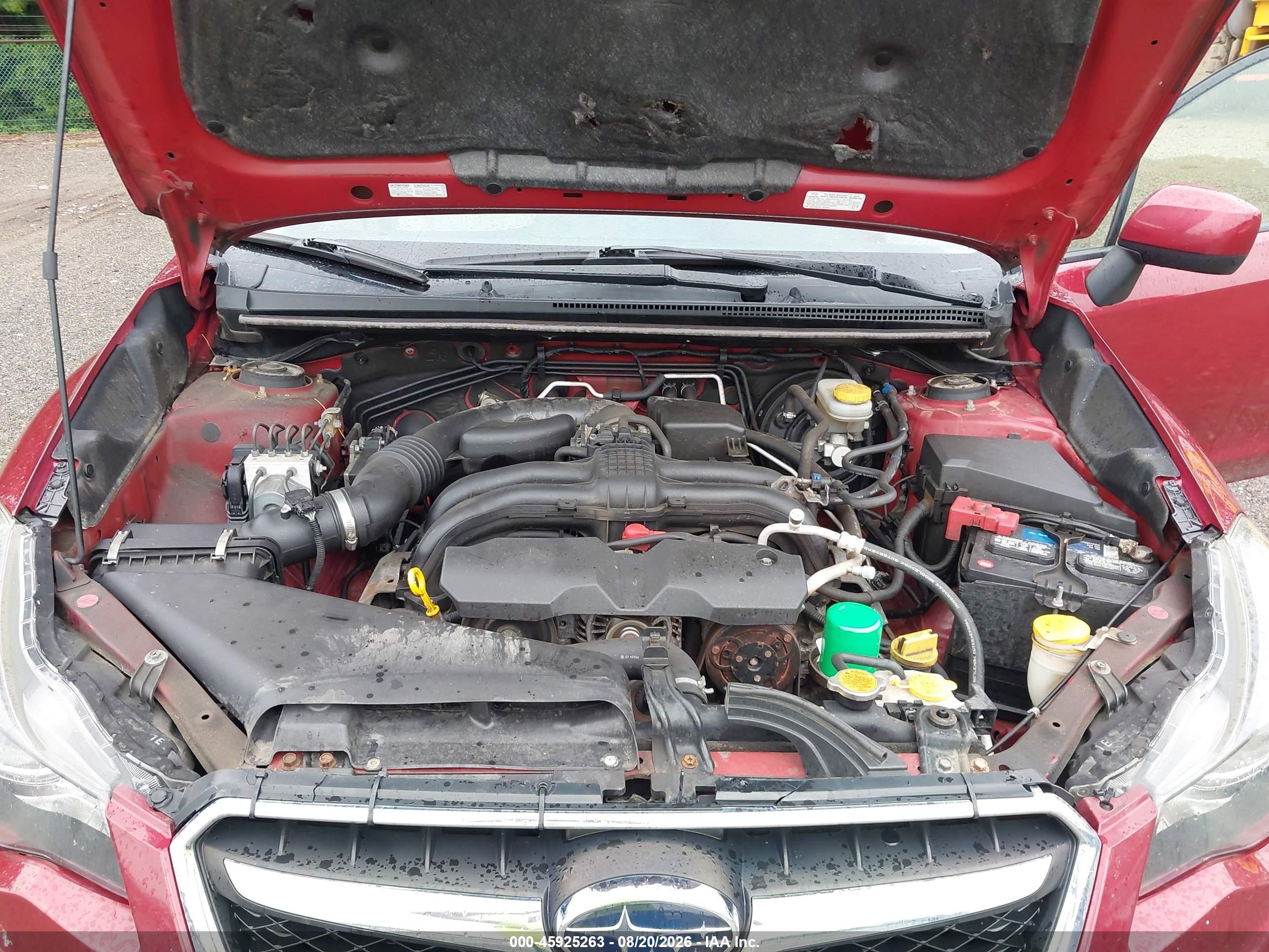 2014 Subaru Xv Crosstrek 2.0i Premium Red vin: JF2GPACC1E8238763
