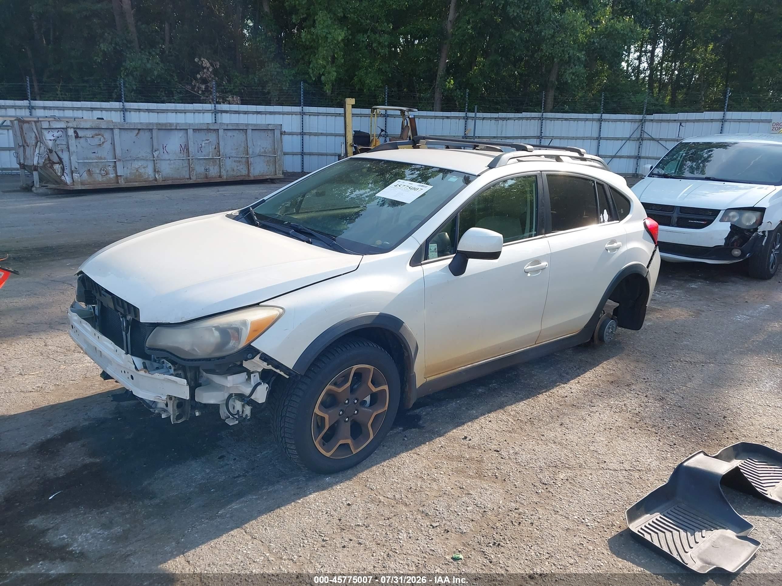 2013 Subaru Xv Crosstrek 2.0i Premium White vin: JF2GPACC2D1840353