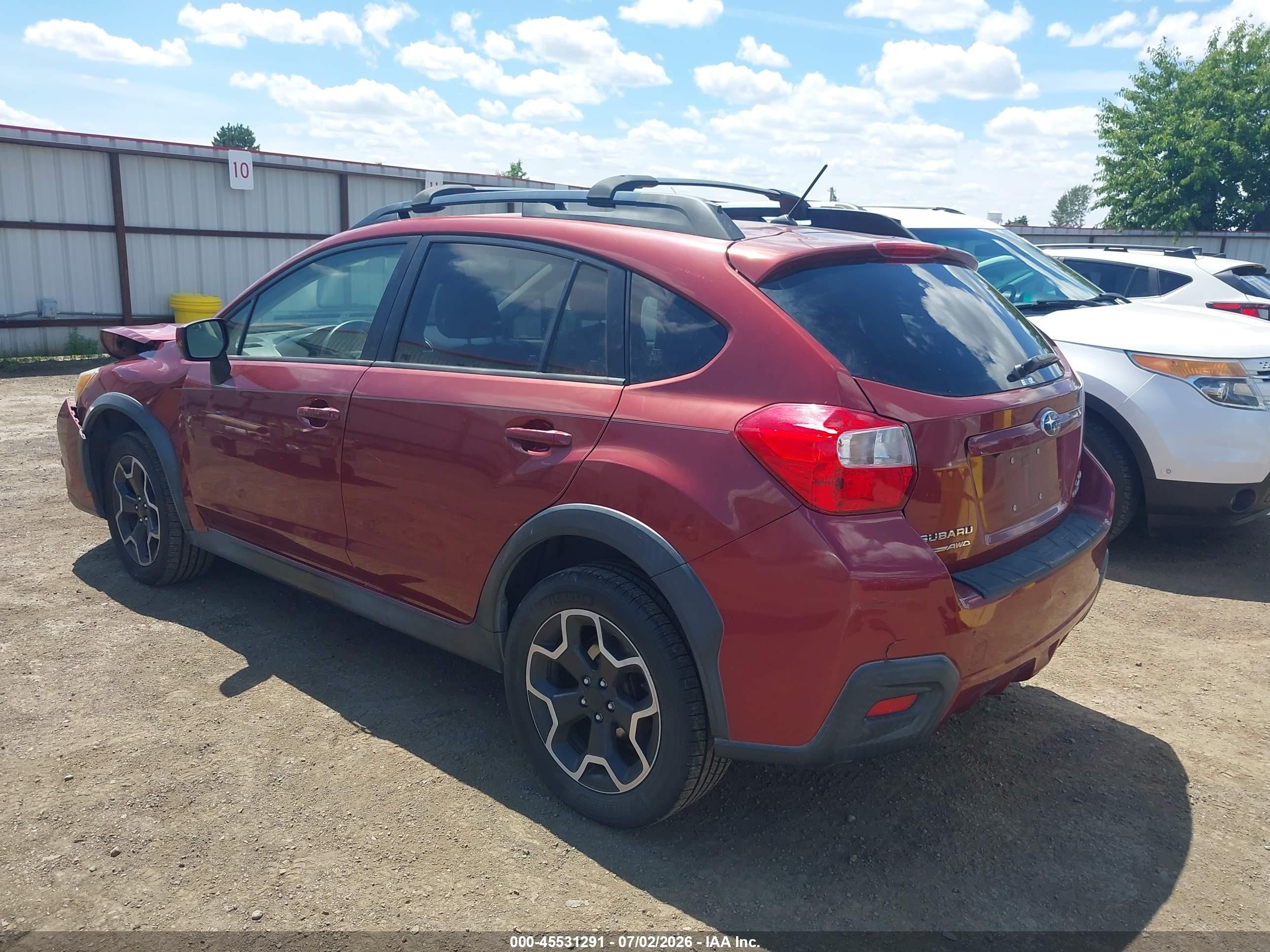 2015 Subaru Xv Crosstrek 2.0i Premium Burgundy vin: JF2GPACC2F8277265