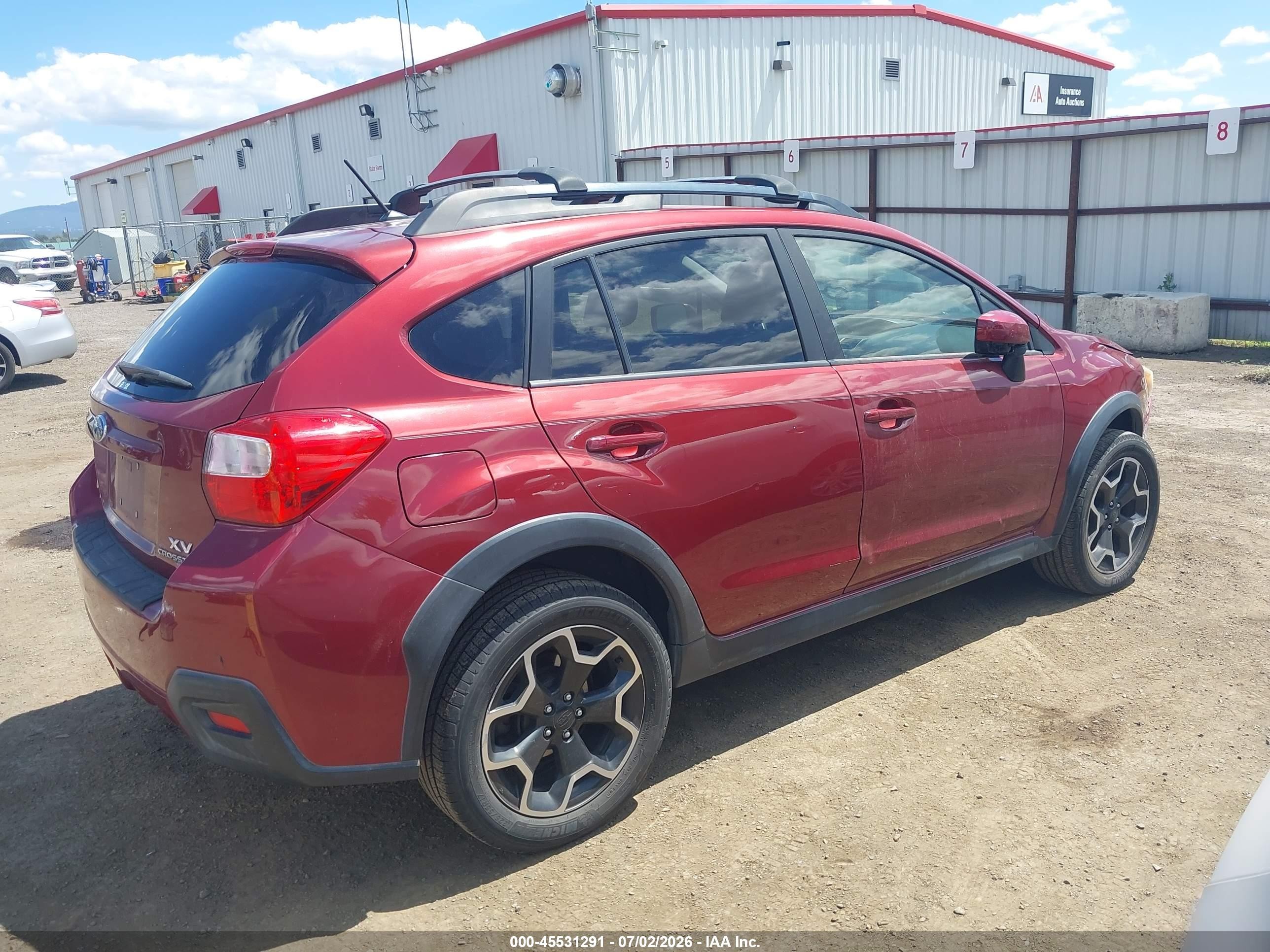 2015 Subaru Xv Crosstrek 2.0i Premium Burgundy vin: JF2GPACC2F8277265