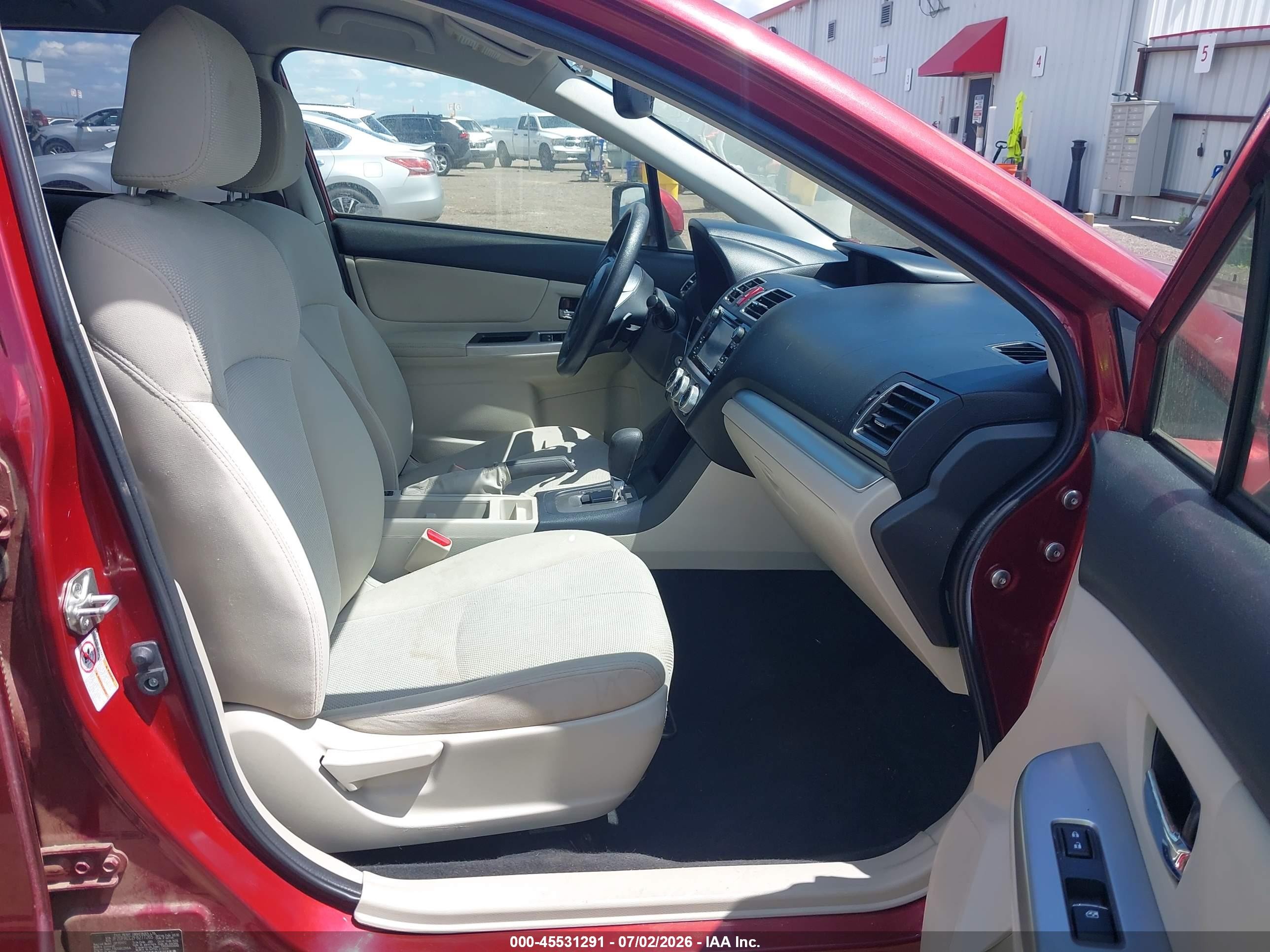 2015 Subaru Xv Crosstrek 2.0i Premium Burgundy vin: JF2GPACC2F8277265