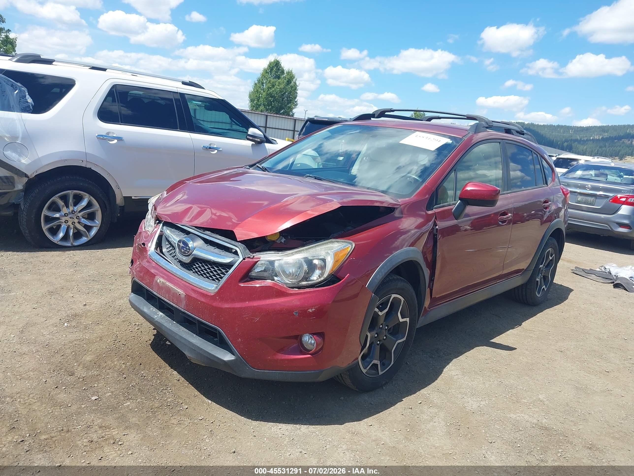 2015 Subaru Xv Crosstrek 2.0i Premium Burgundy vin: JF2GPACC2F8277265