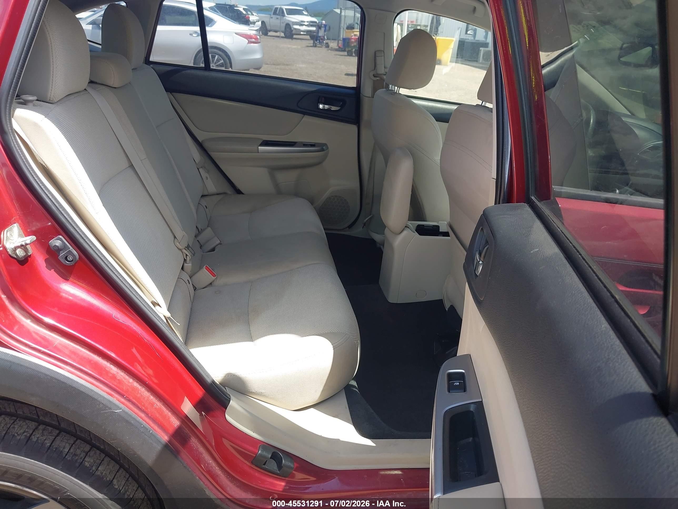 2015 Subaru Xv Crosstrek 2.0i Premium Burgundy vin: JF2GPACC2F8277265