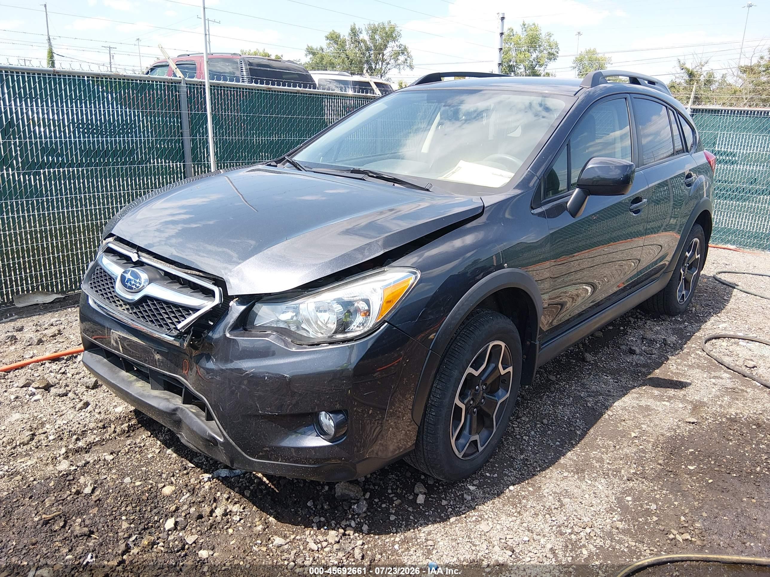 2014 Subaru Xv Crosstrek 2.0i Premium Gray vin: JF2GPACC3E8330134