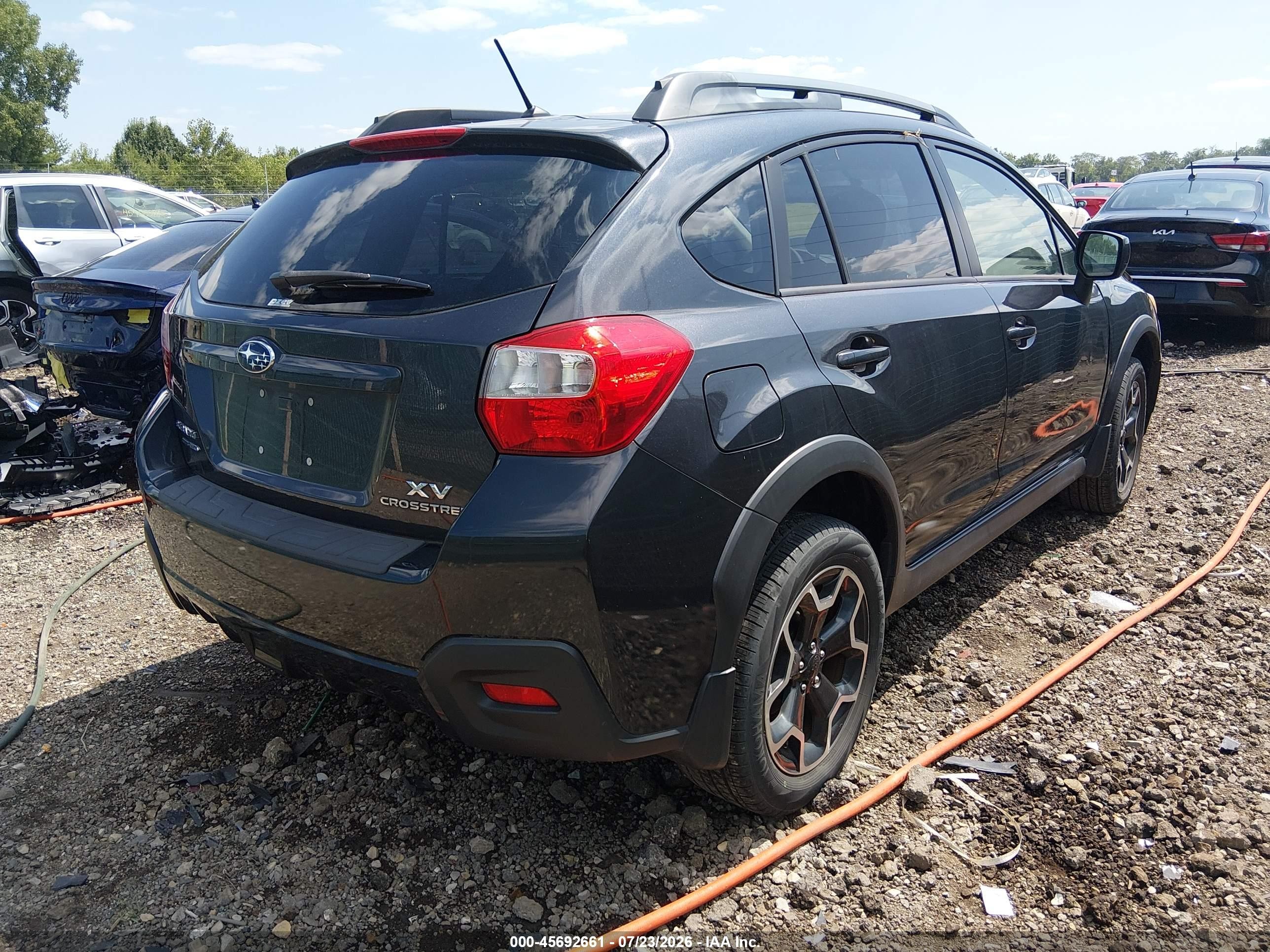 2014 Subaru Xv Crosstrek 2.0i Premium Gray vin: JF2GPACC3E8330134