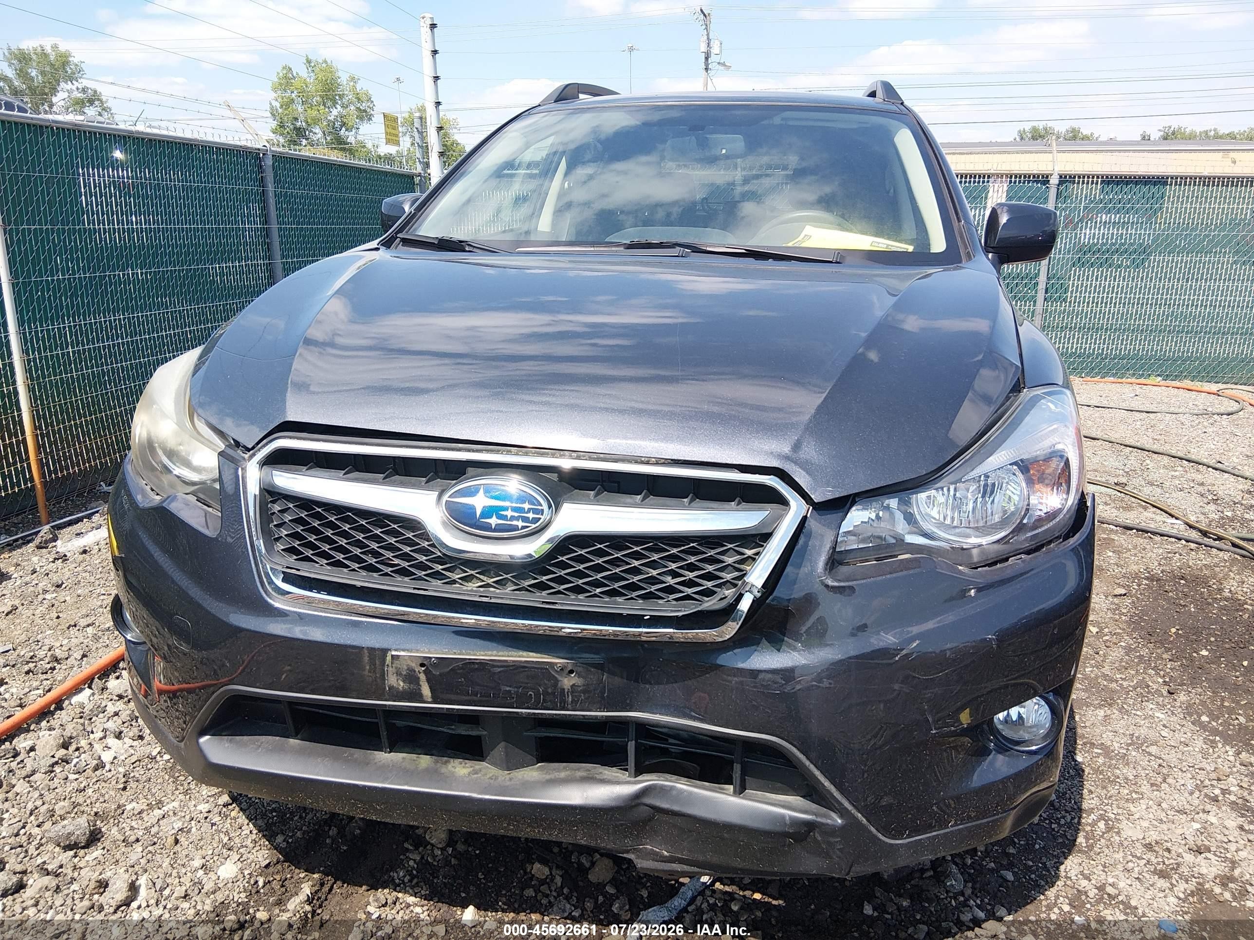 2014 Subaru Xv Crosstrek 2.0i Premium Gray vin: JF2GPACC3E8330134