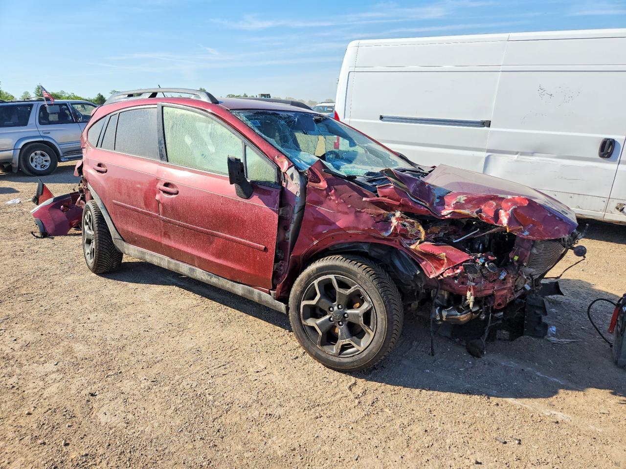 2014 Subaru Xv Crosstrek 2.0 Premium Red vin: JF2GPACC3EG290756