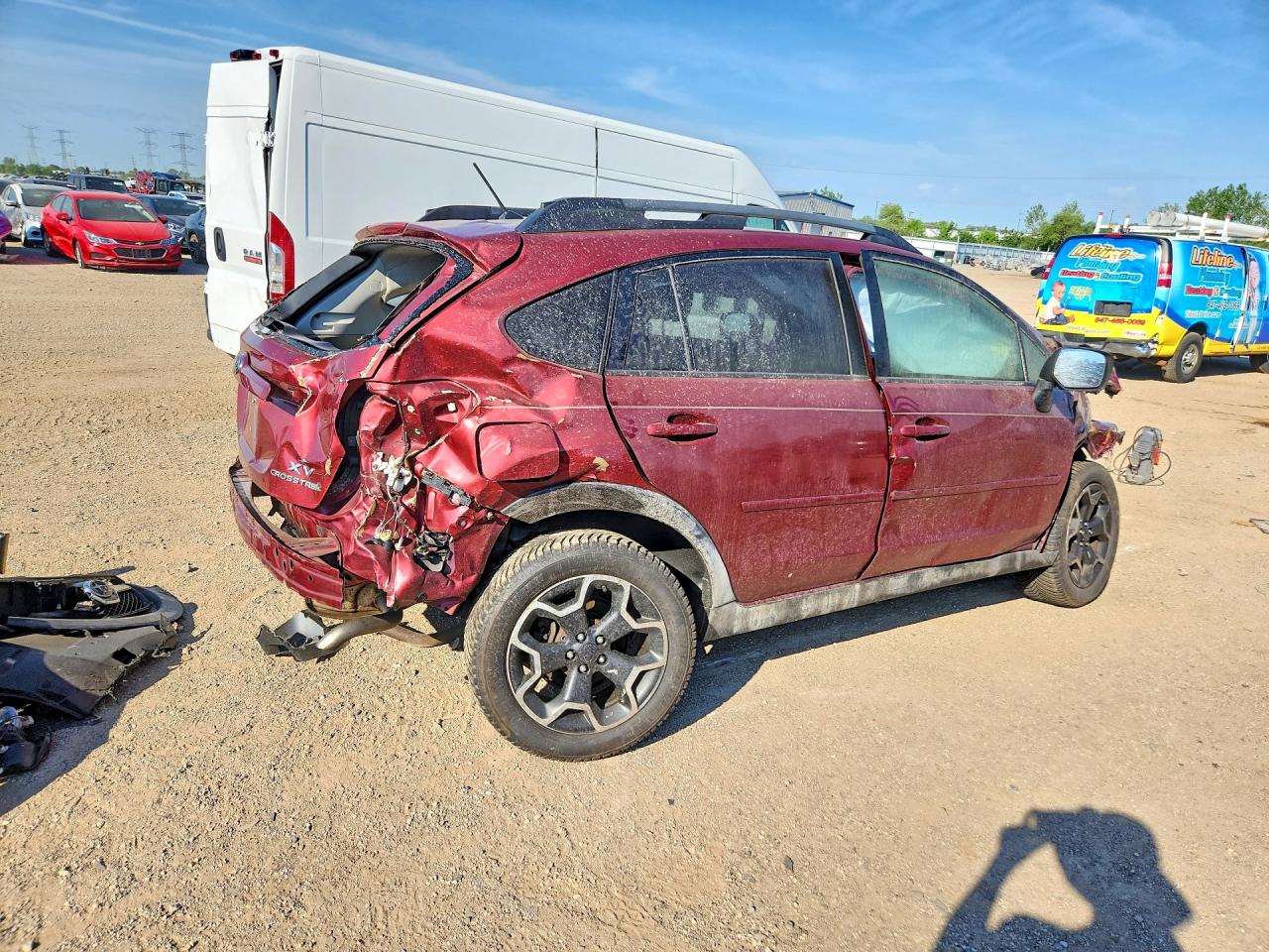 2014 Subaru Xv Crosstrek 2.0 Premium Red vin: JF2GPACC3EG290756