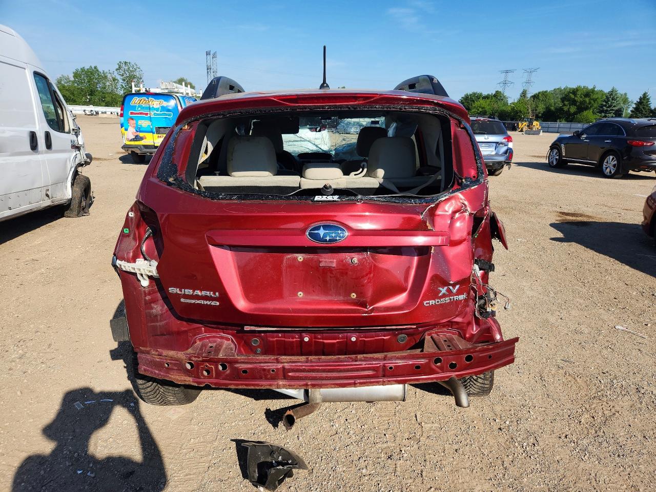 2014 Subaru Xv Crosstrek 2.0 Premium Red vin: JF2GPACC3EG290756