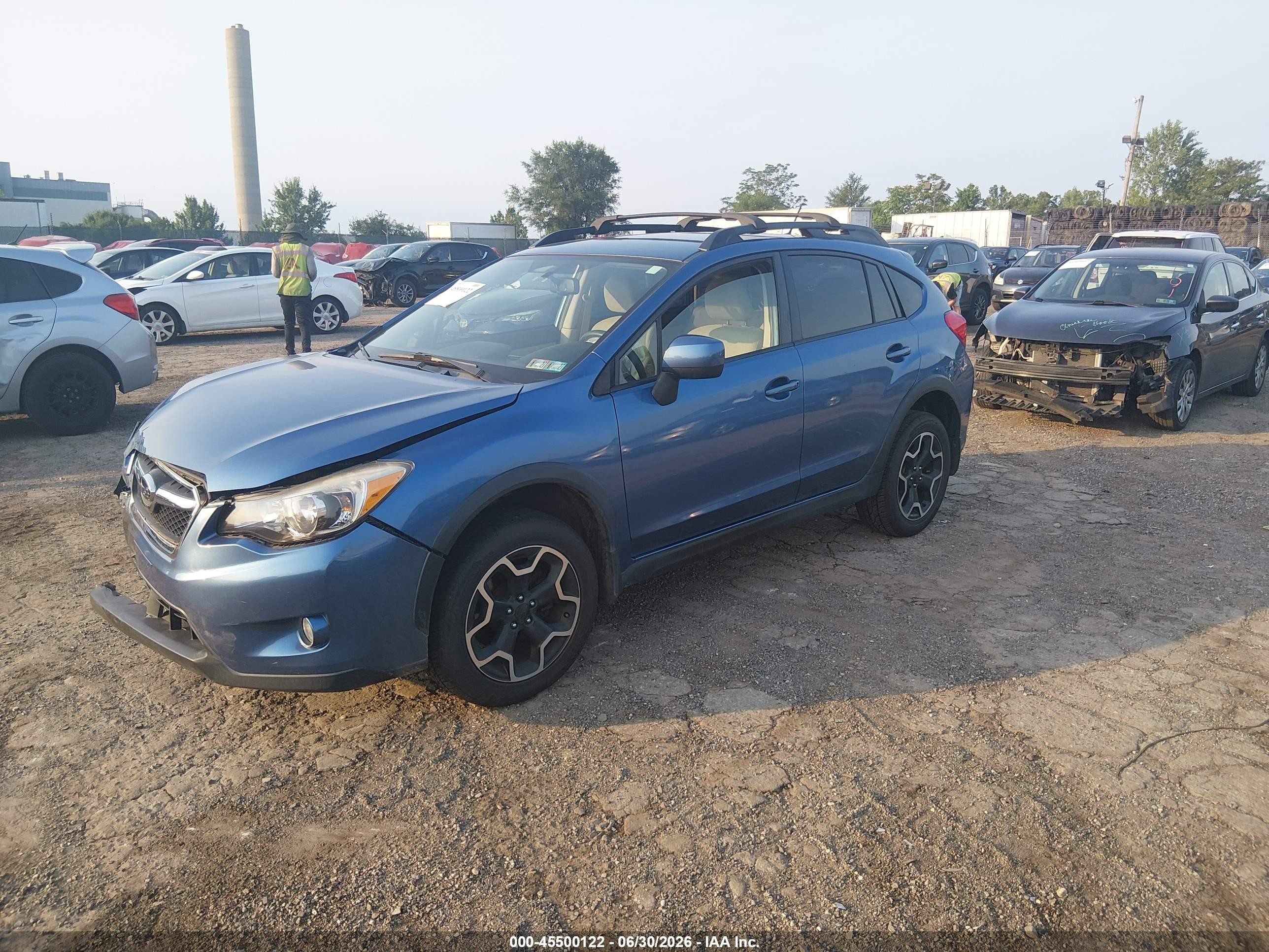 2014 Subaru Xv Crosstrek 2.0i Premium Dark Blue vin: JF2GPACC3EH328707