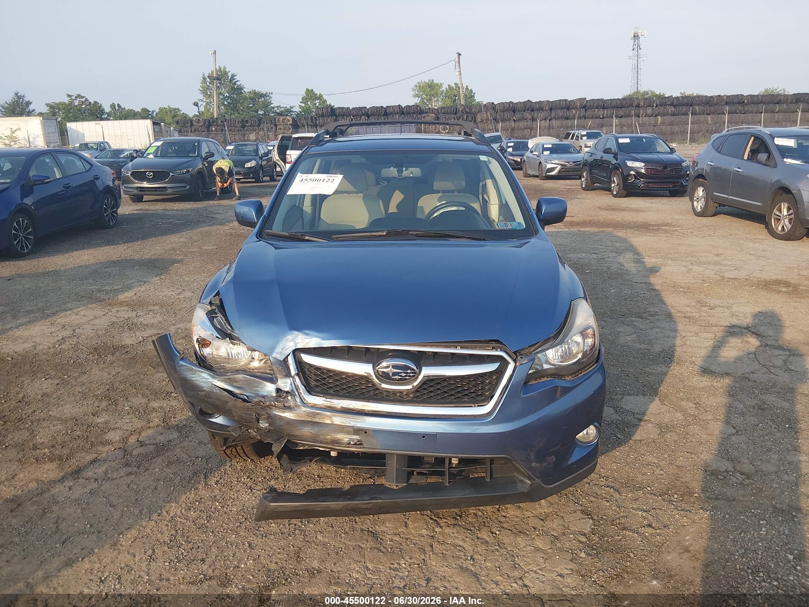 2014 Subaru Xv Crosstrek 2.0i Premium Dark Blue vin: JF2GPACC3EH328707