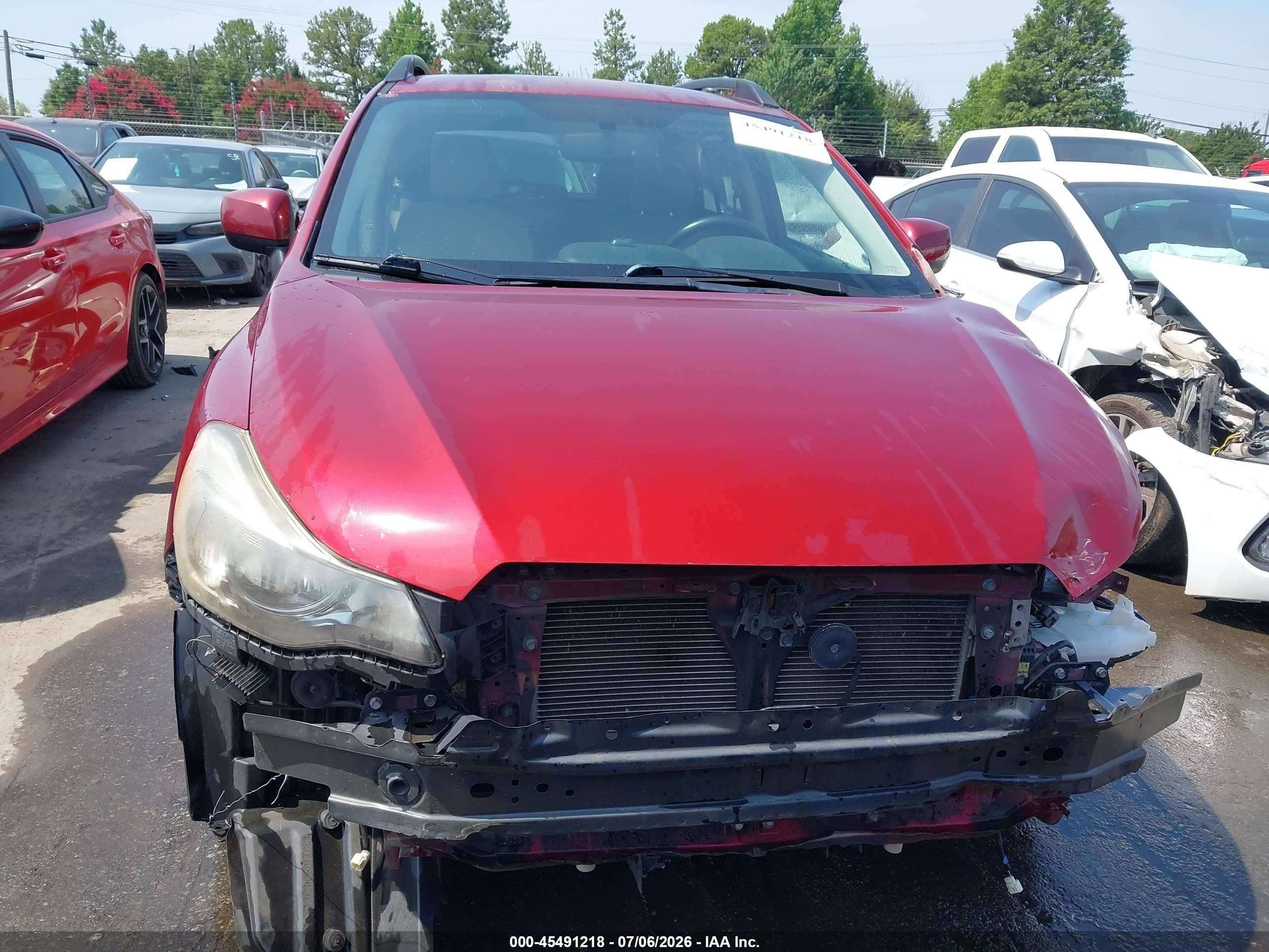 2013 Subaru Xv Crosstrek 2.0i Premium Red vin: JF2GPACC4D2884087