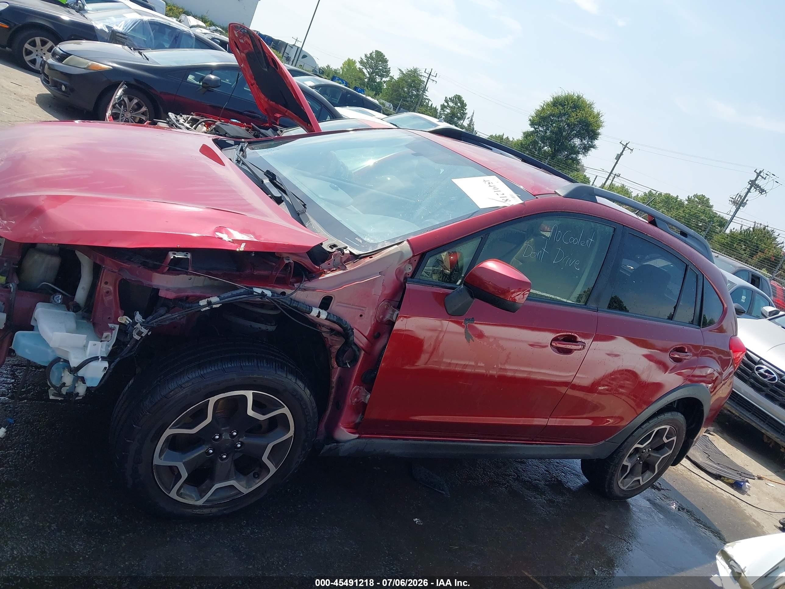2013 Subaru Xv Crosstrek 2.0i Premium Red vin: JF2GPACC4D2884087