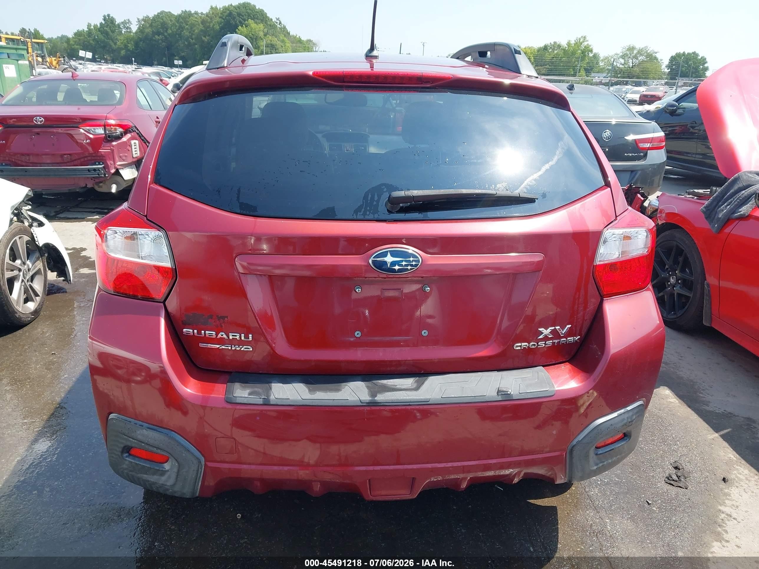2013 Subaru Xv Crosstrek 2.0i Premium Red vin: JF2GPACC4D2884087