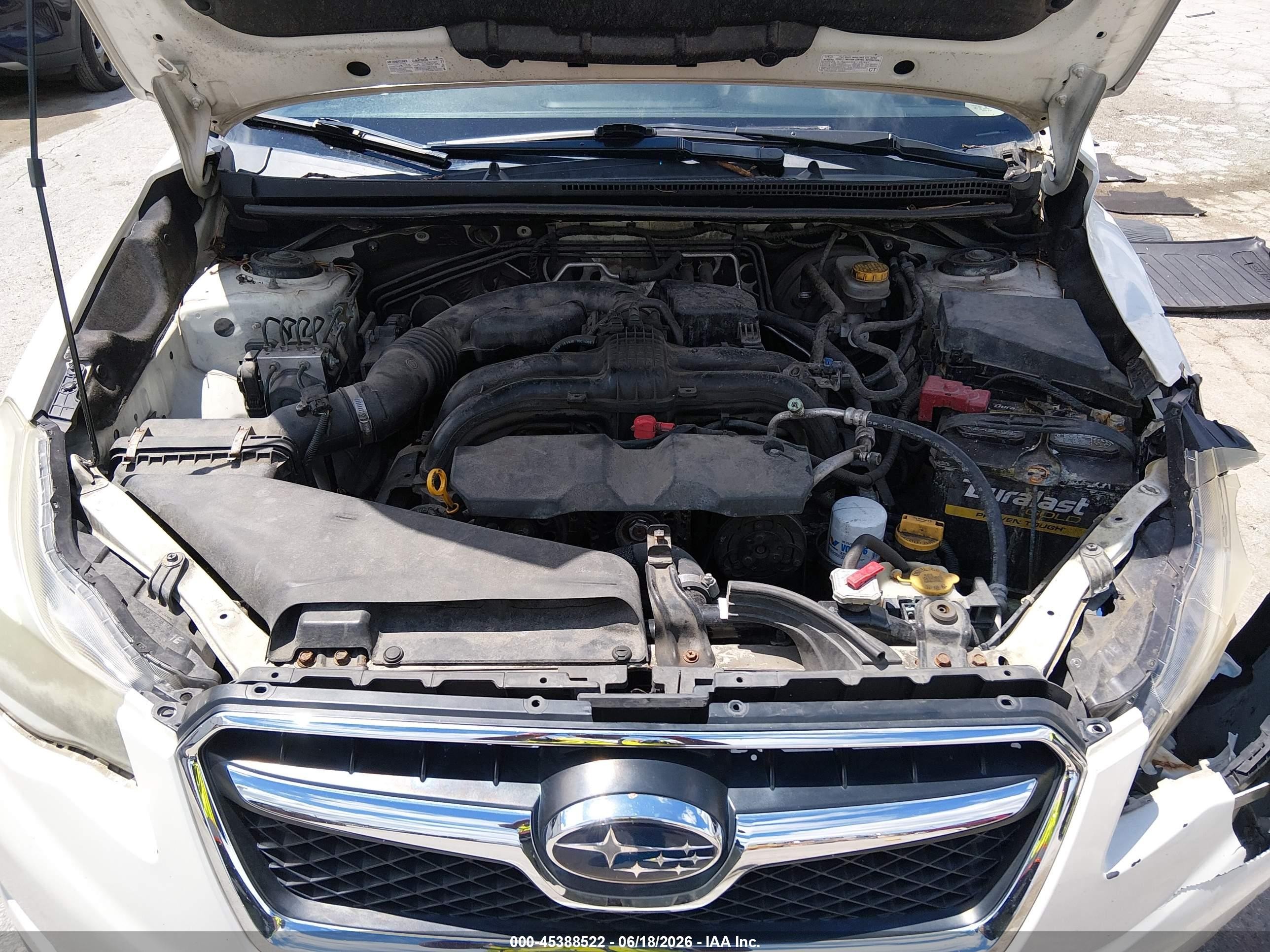 2014 Subaru Xv Crosstrek 2.0i Premium White vin: JF2GPACC4E8258635