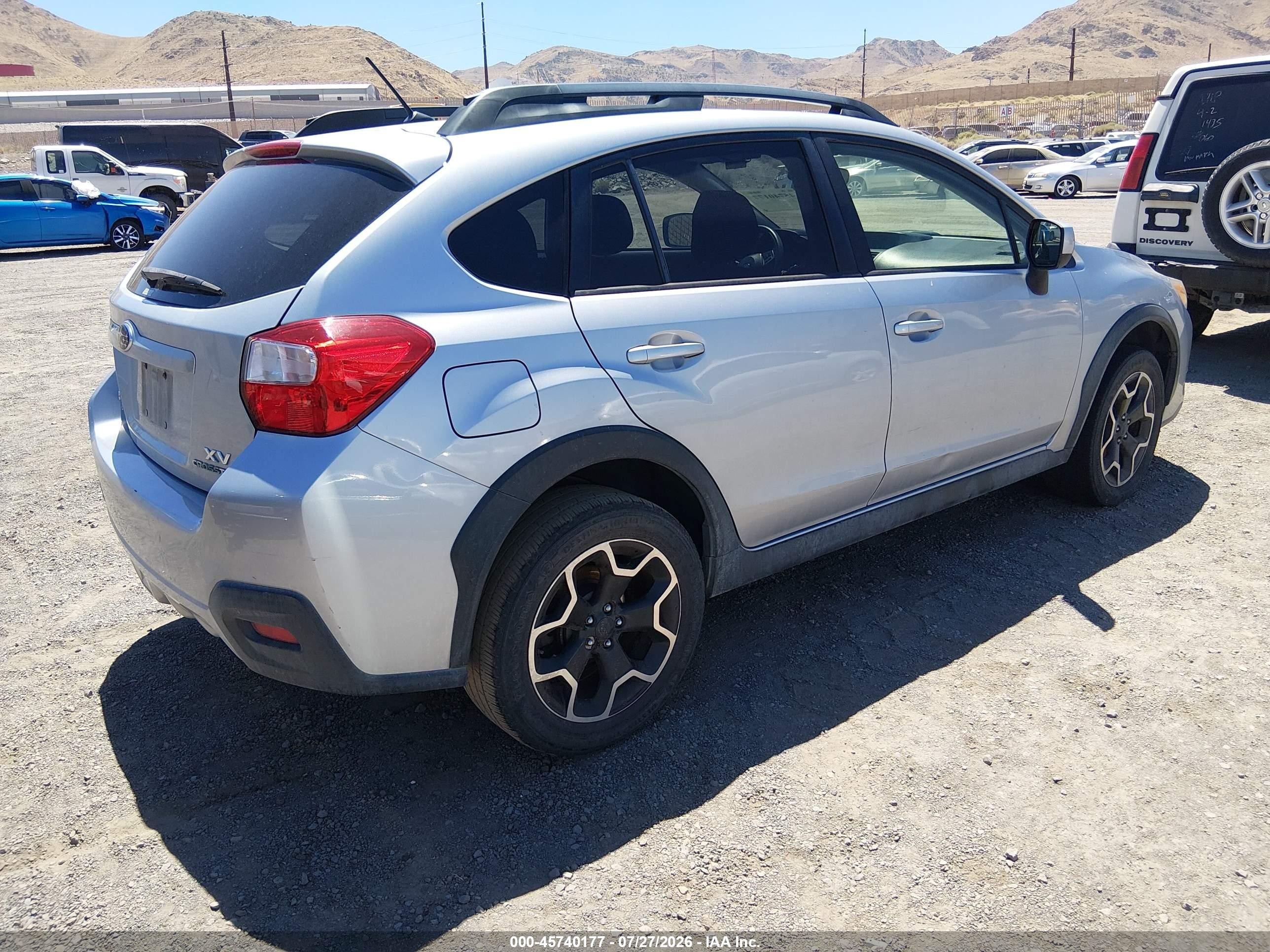2014 Subaru Xv Crosstrek 2.0i Premium Gray vin: JF2GPACC4E8291215
