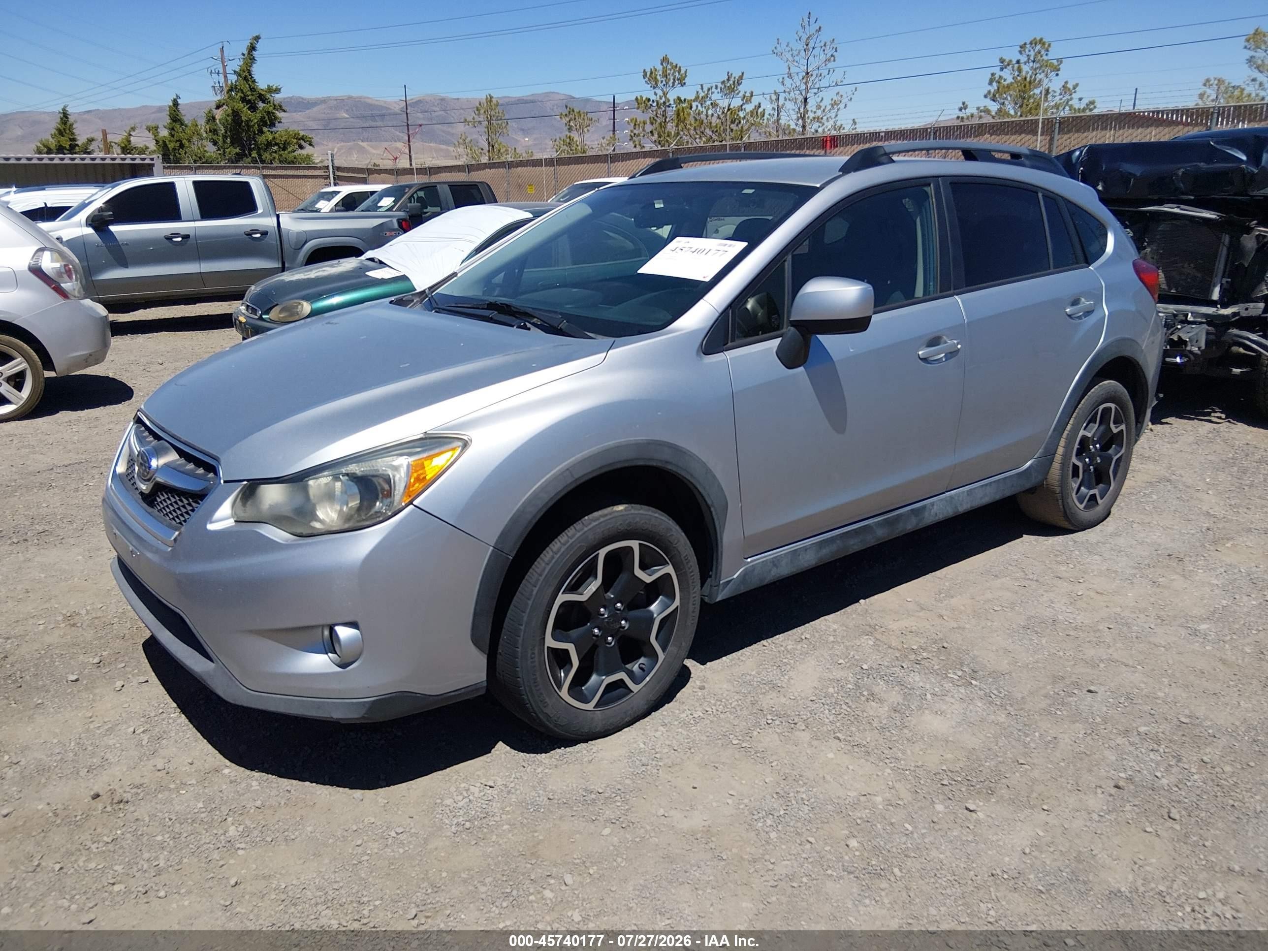 2014 Subaru Xv Crosstrek 2.0i Premium Gray vin: JF2GPACC4E8291215