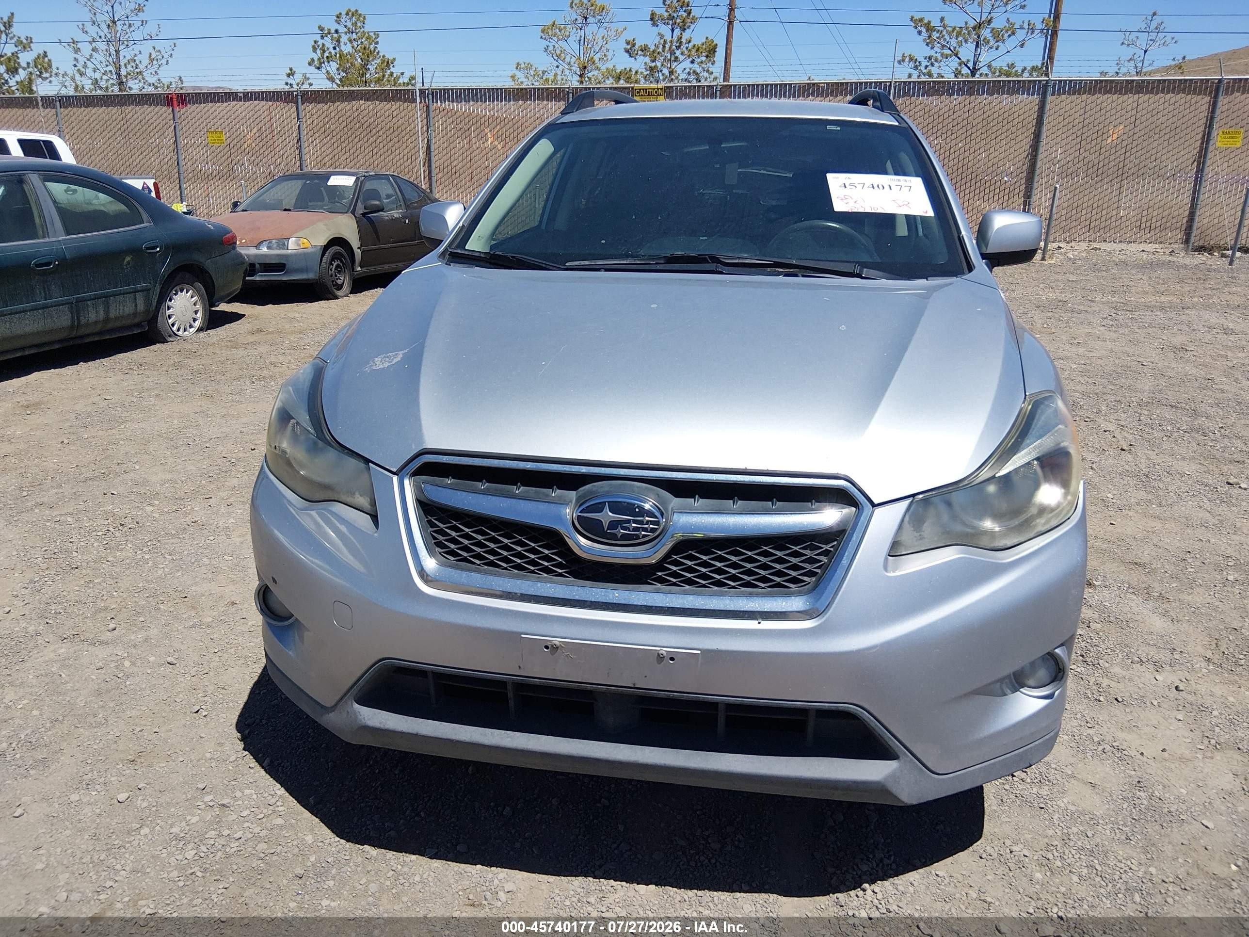 2014 Subaru Xv Crosstrek 2.0i Premium Gray vin: JF2GPACC4E8291215