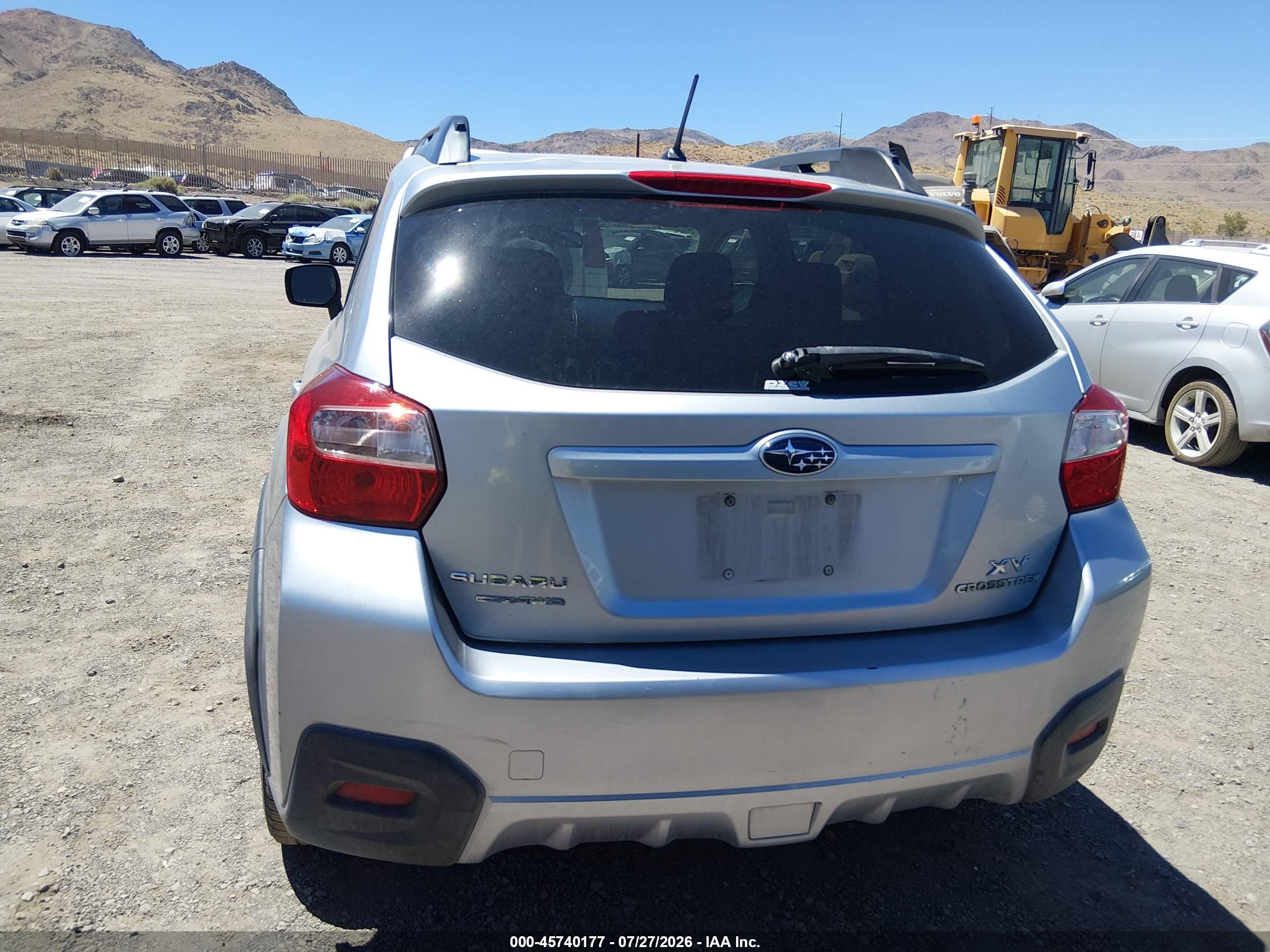 2014 Subaru Xv Crosstrek 2.0i Premium Gray vin: JF2GPACC4E8291215