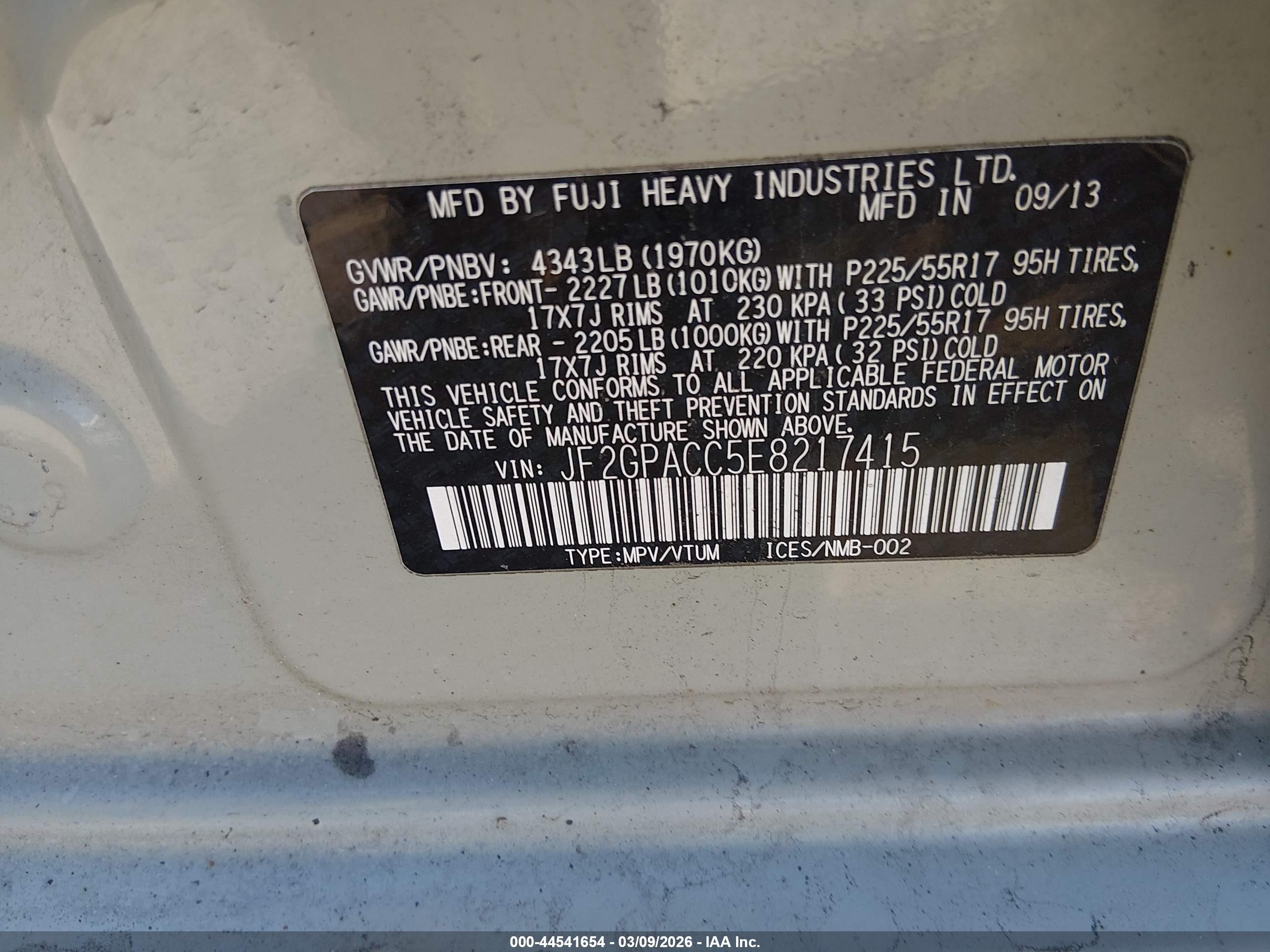 2014 Subaru Xv Crosstrek 2.0i Premium Gray vin: JF2GPACC5E8217415